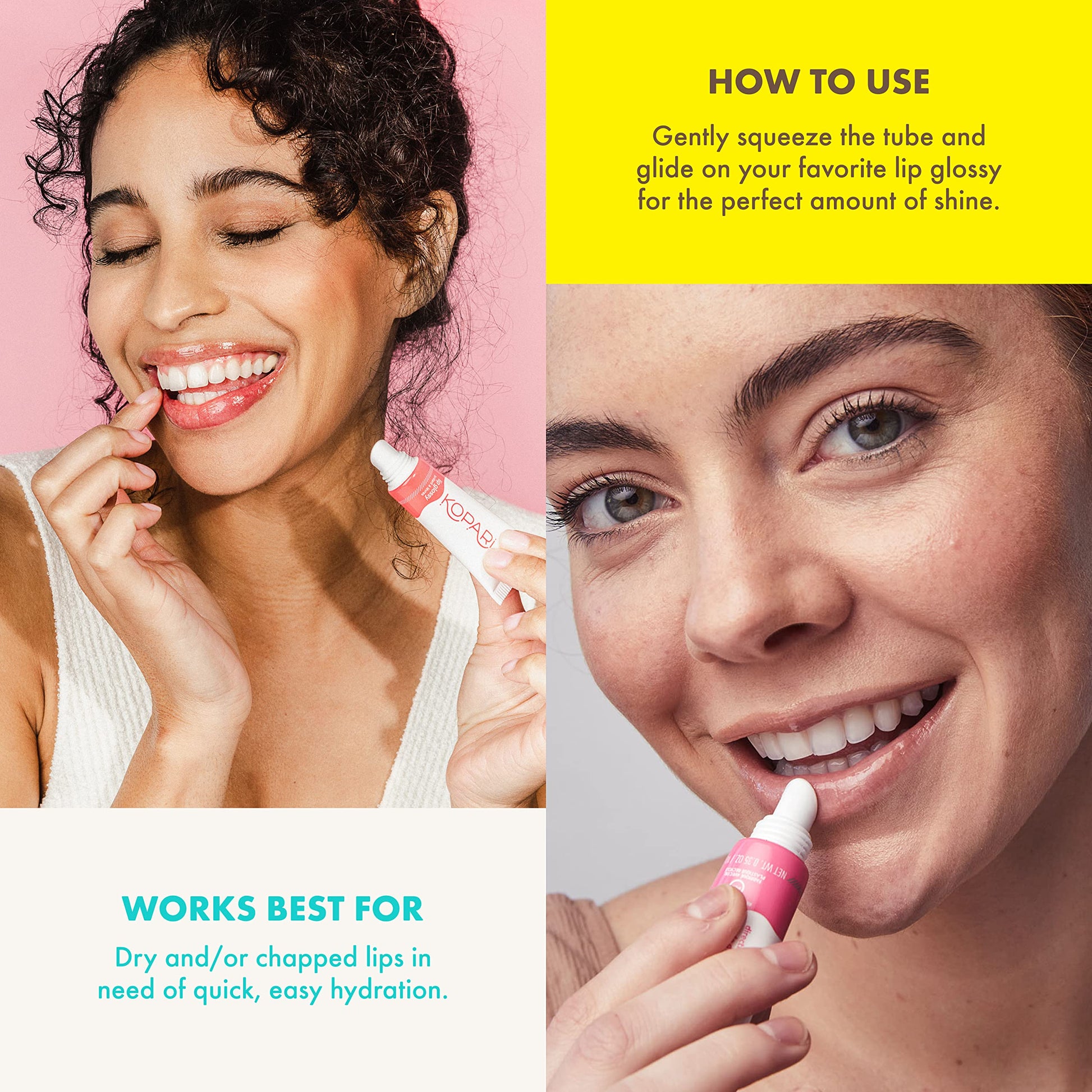 Kopari Coconut Lip Glossy | Nude Tint Birthday Suit | Vegan Hydrating Moisturizing Lip Oil Vitamin E Shea Butter Long Wear High Shine Non Sticky | Clean Plant Based Non Toxic Balm Paraben Free Kopari uk supplements