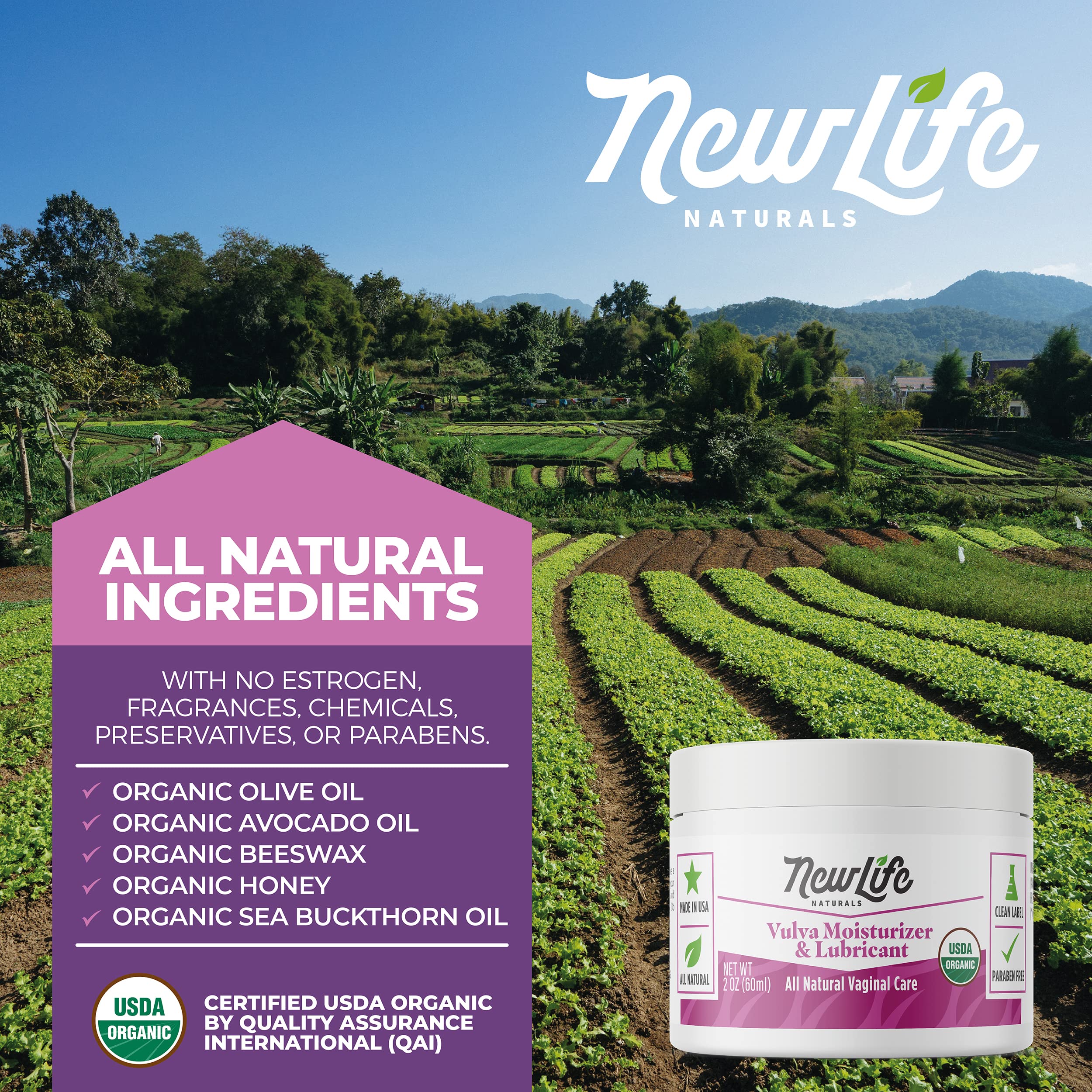 NewLife Naturals Organic Vulva Cream - Vaginal Moisturizer - Intimate Feminine Care NewLife Naturals uk supplements