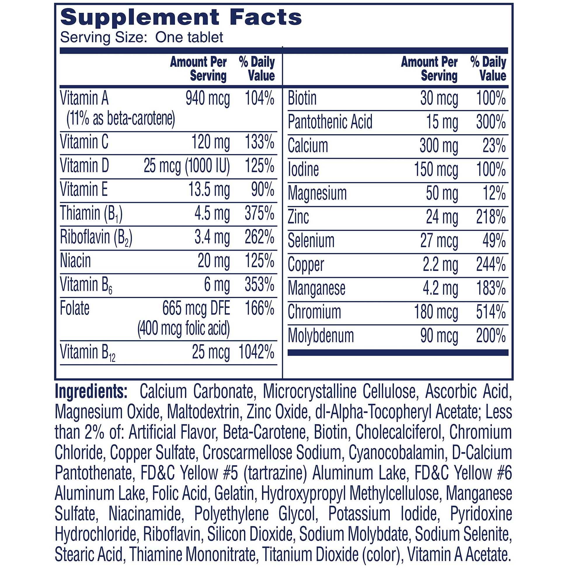 One A Day Women’s 50+ Multivitamins Tablet, Multivitamin for Women with Vitamin A, C, D ONE A DAY uk supplements