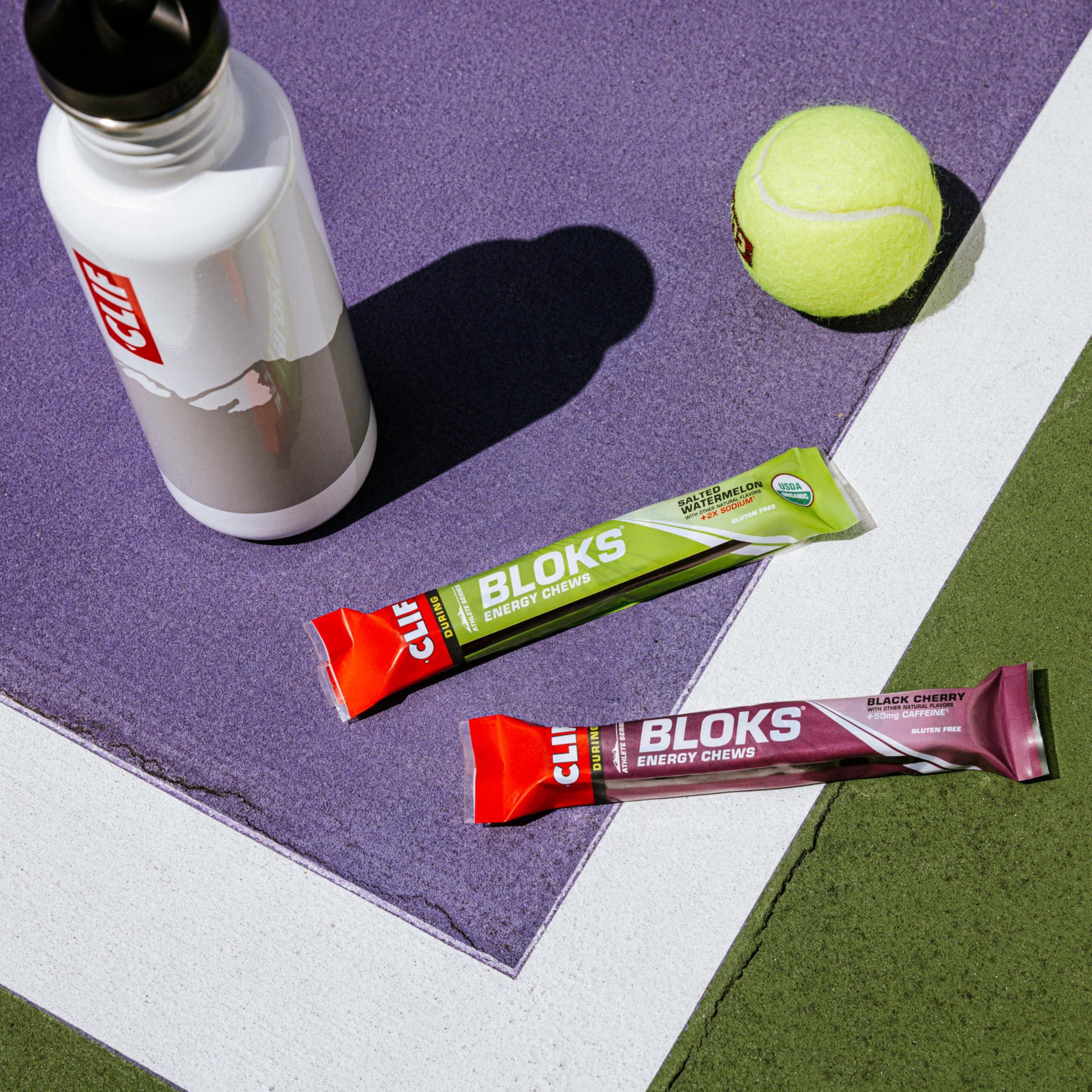 CLIF BLOKS - Mountain Berry Flavor - Energy Chews - Non-GMO - Plant Based - Fast Fuel for Cycling and Running - Quick Carbohydrates and Electrolytes - 2.12 oz. (18 Count) CLIF Bar uk supplements