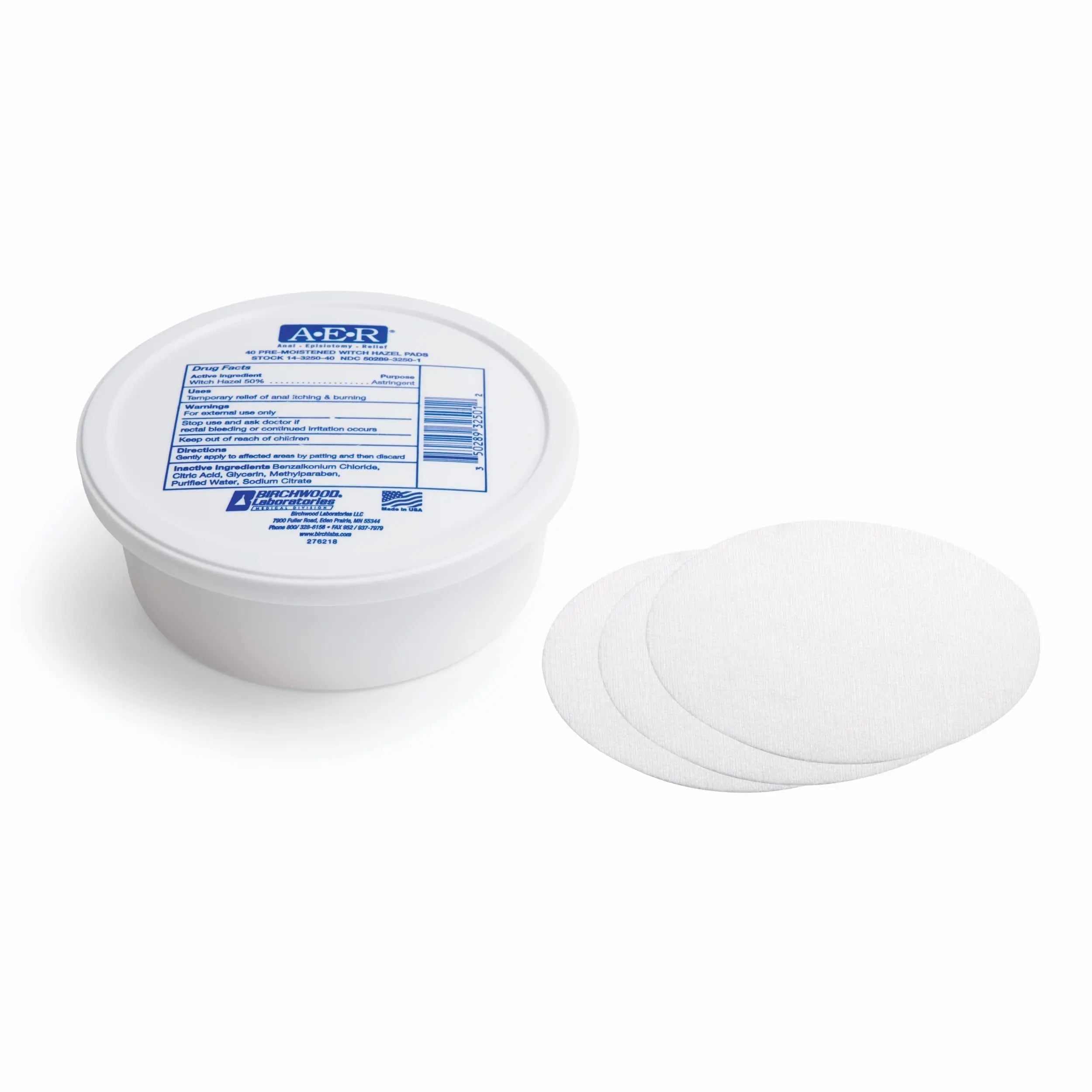 Birchwood Laboratories A-E-R Pre-Moistened Medicated Cooling Witch Hazel Pads For Hemorrhoid & Postpartum Relief, 40 Count Birchwood Laboratories uk supplements