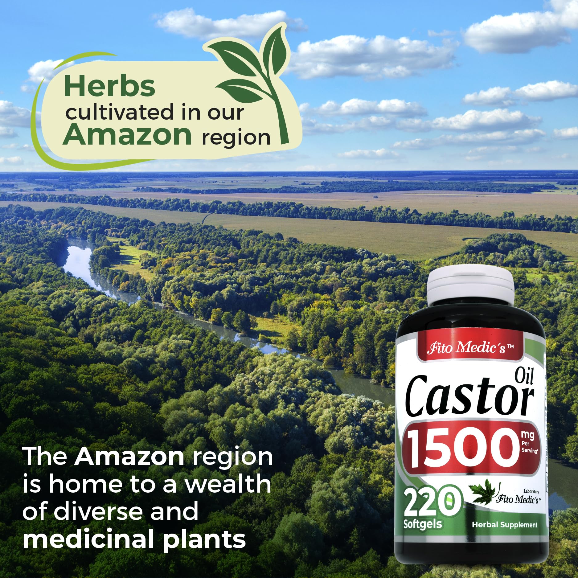Lab | castor oil pills |220 softgels |1500 mg| castor oil capsules | castor oil capsules organic FITO MEDIC'S uk supplements