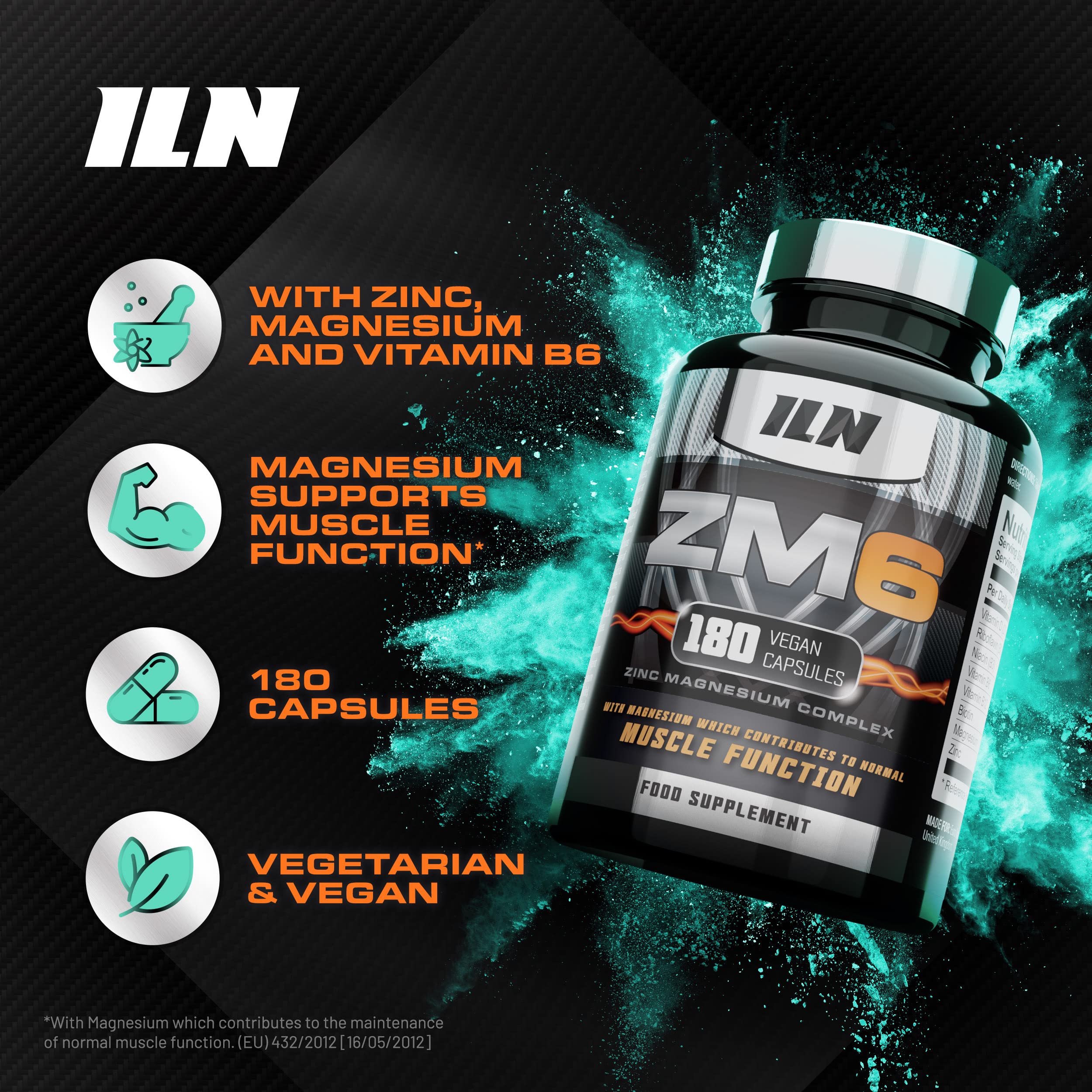ZM6 - High Strength Zinc Magnesium Supplement - Zinc and Magnesium Tablets Iron Labs Nutrition uk supplements