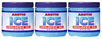 ARCTIC ICE Set of 3 Pain Relief Analgesic Gels! 8oz Each! Temporarily Relieves Muscle Aches, Backaches, Strains, Sprains, Arthritis, Bruises, Sports Injuries! Made in USA! (3) ARCTIC ICE uk supplements