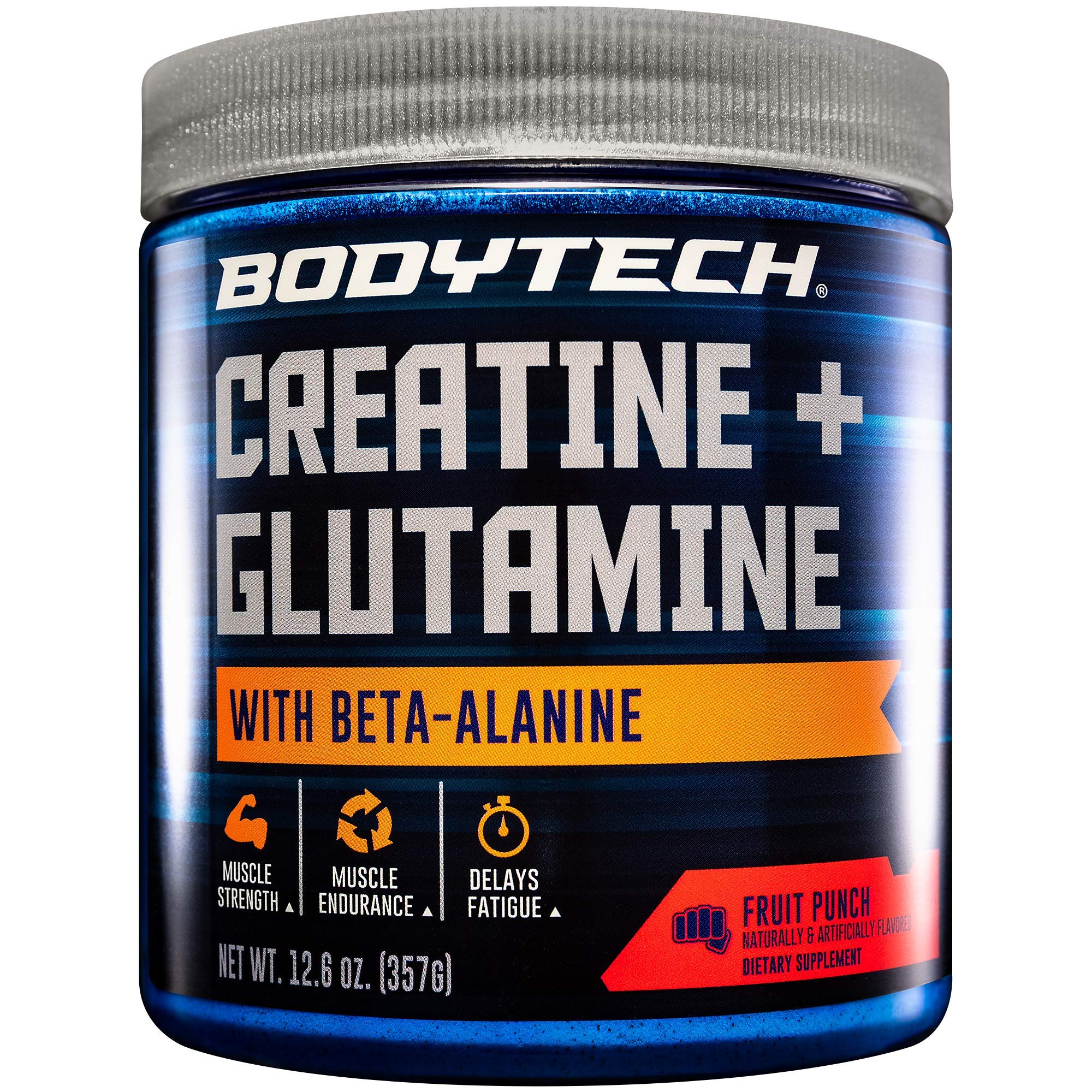 BodyTeach Creatine and Glutamine with Beta Alanine Fruit Punch - Supports Muscle Growth BODYTECH uk supplements