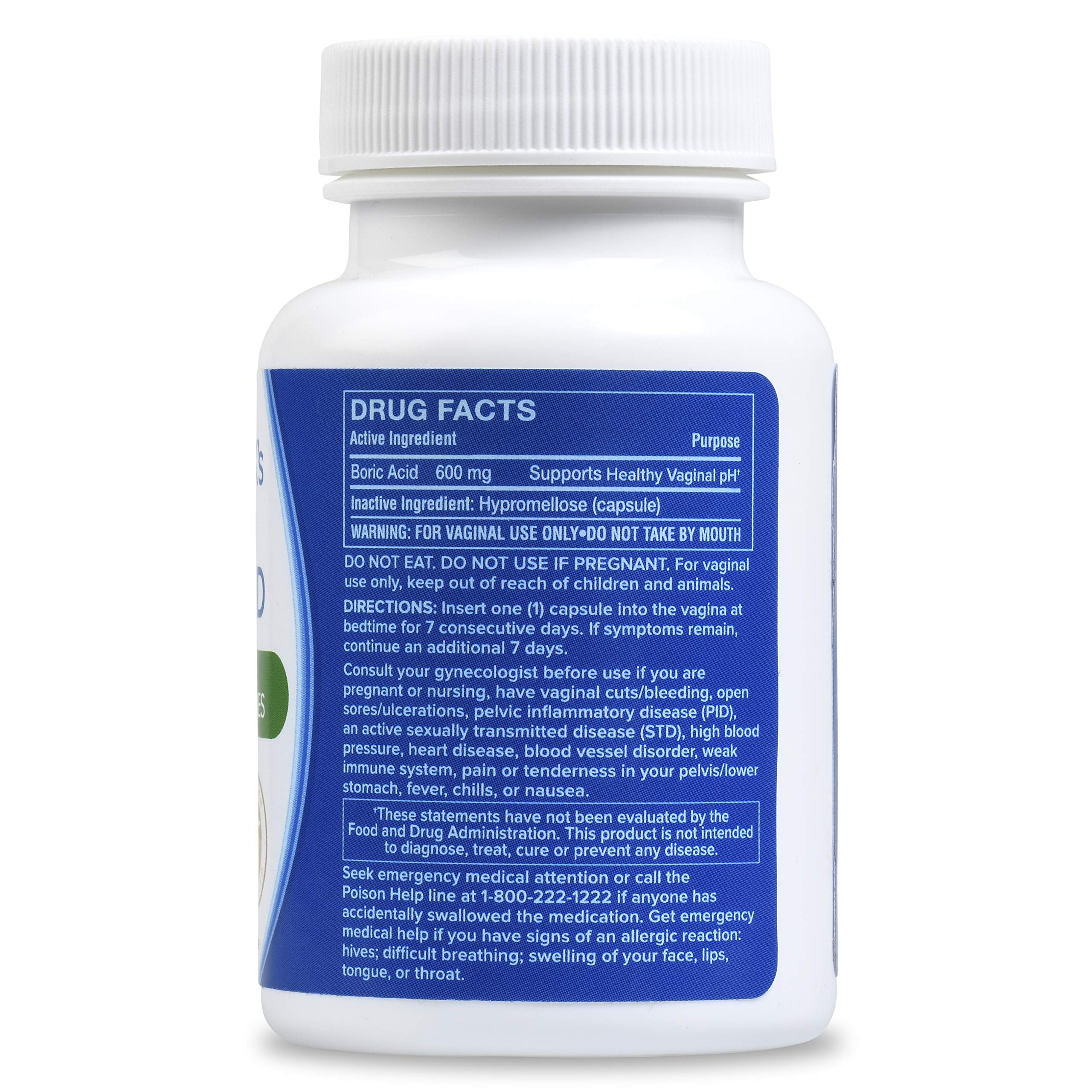 doctor MK's NATURAL Boric Acid Suppositories (600mg) for Healthy Feminine pH Support doctor MK's NATURAL uk supplements