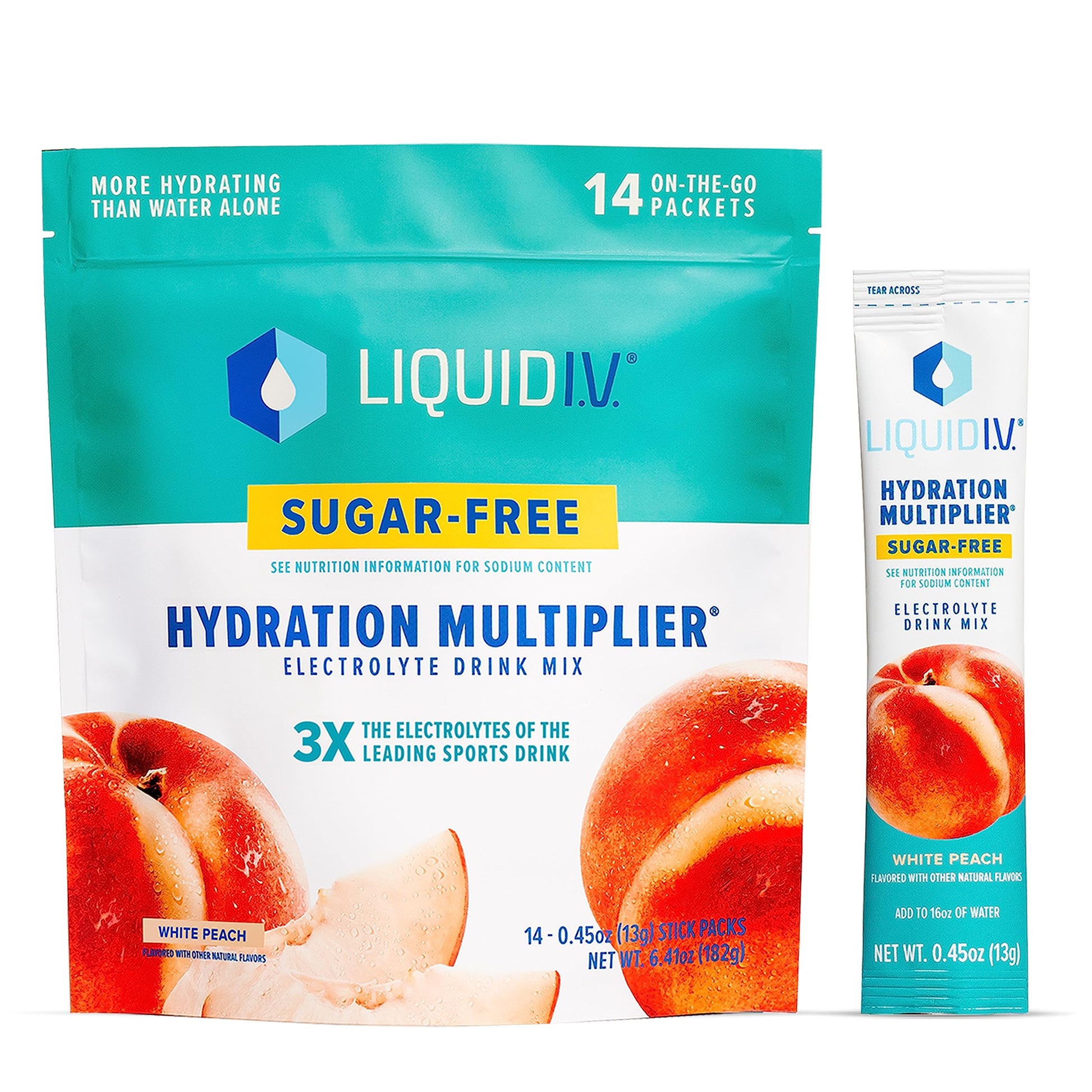 Liquid I.V. Sugar-Free Hydration Multiplier - White Peach – Hydration Powder Packets Liquid I.V. uk supplements