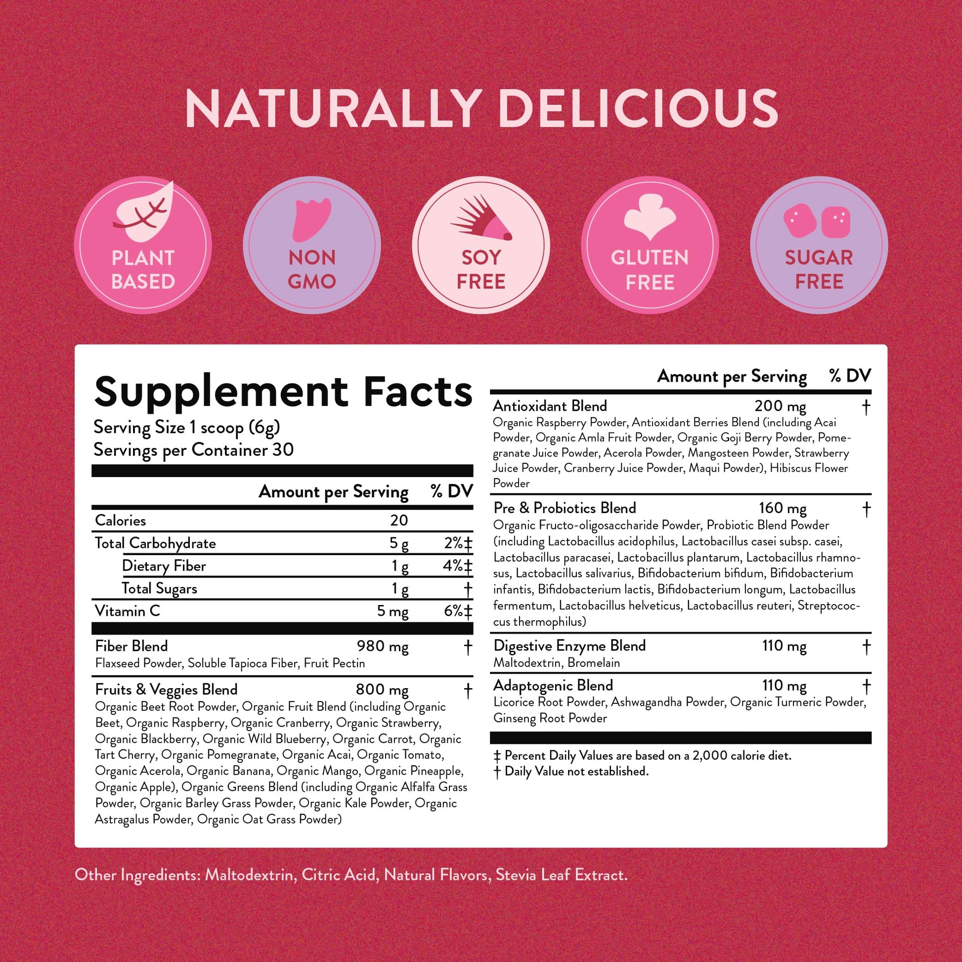 360 Nutrition Blends with Benefits Reds & Superfoods for Natural Antioxidants and Polyphenols, with Fruits & Veggies, Probiotics Digestion, Daily Energy - Berries & Cream - 30 Servings 360 Nutrition uk supplements