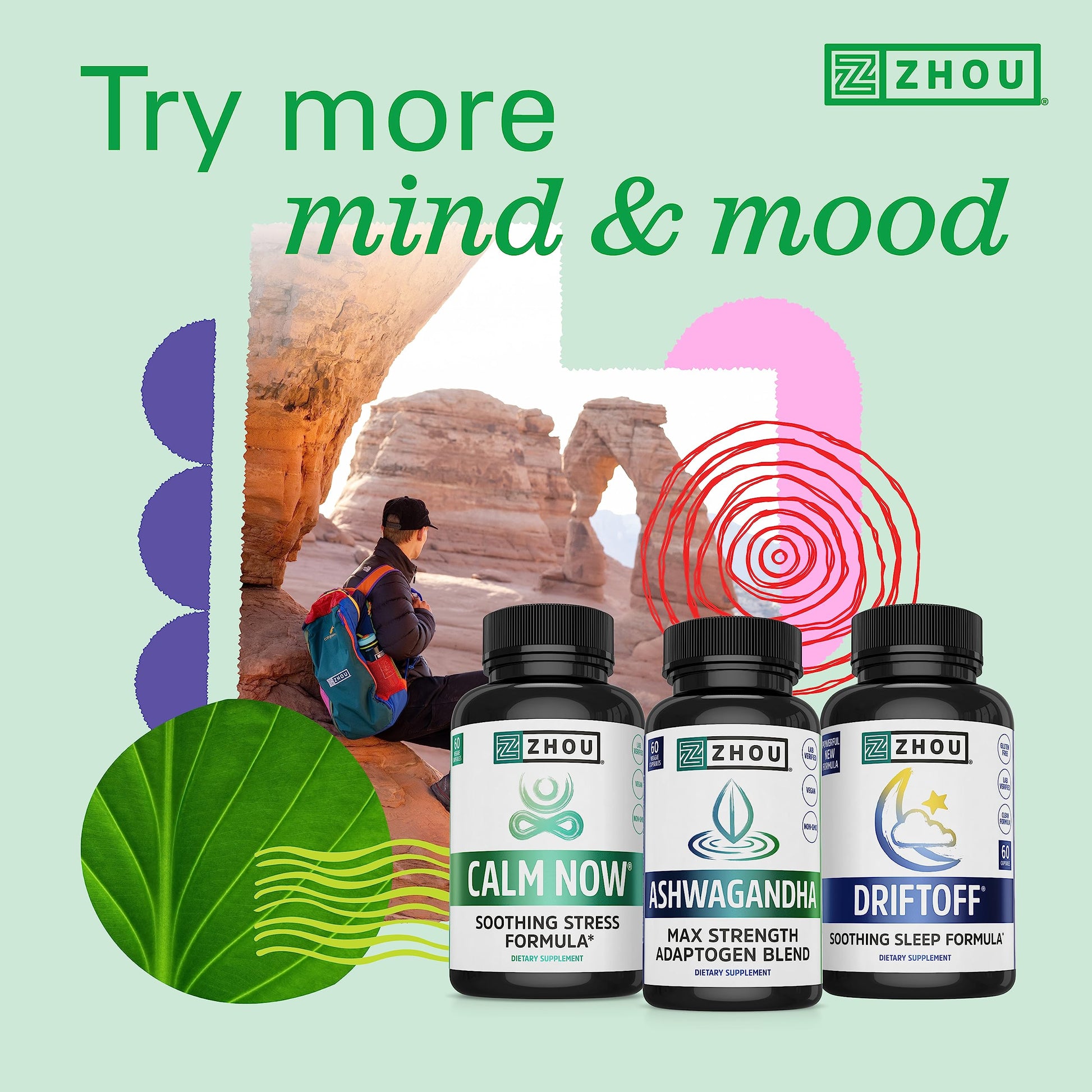 Zhou Neuro-Peak - Brain Supplements for Memory and Focus, Nootropic for Men & Women, Brain Support Pill for Adults, Brain Vitamins - 30 Veggie Capsules (Pack of 1) ZHOU uk supplements