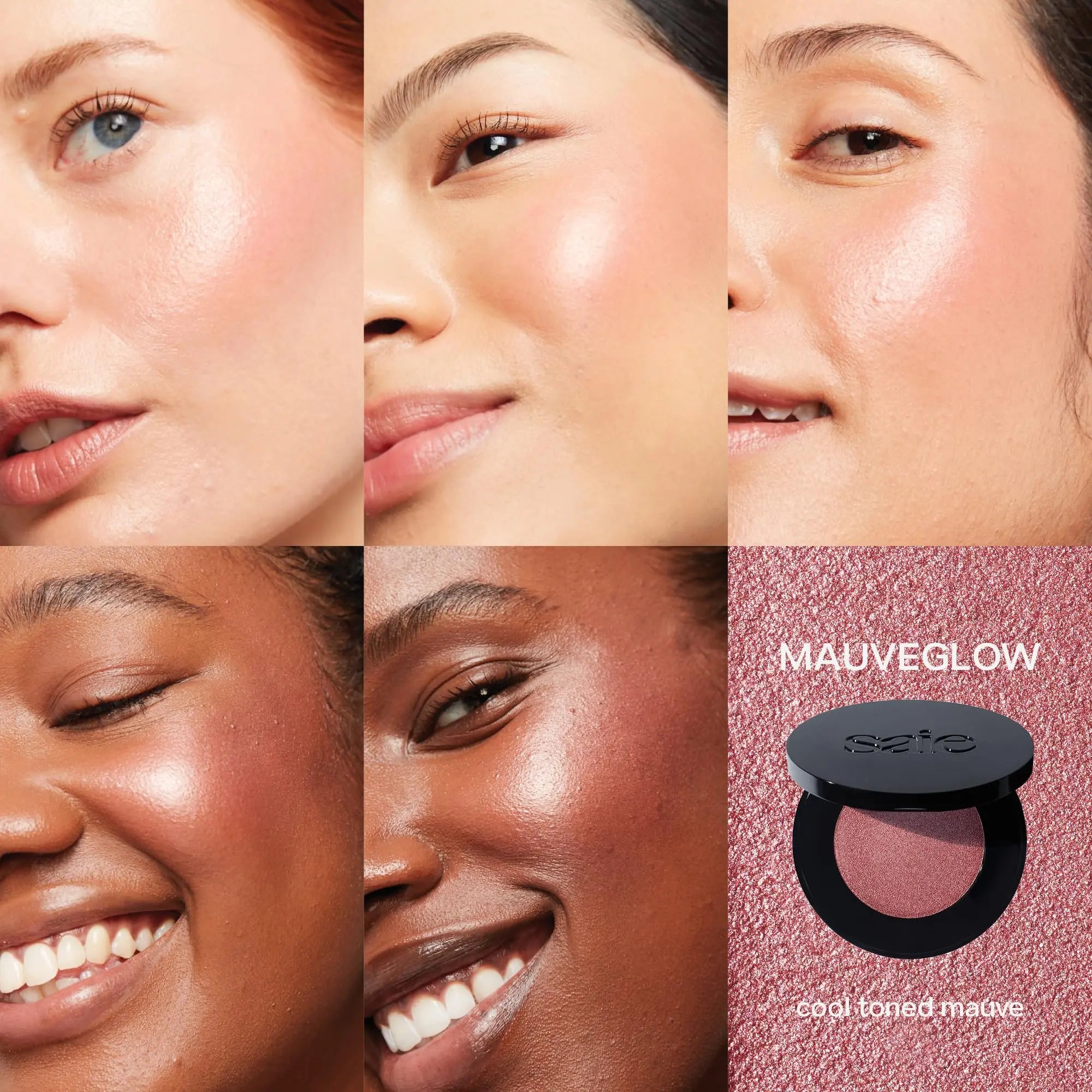 Saie Glow Sculpt Multi-Use Highlighter + Cream Blush - Lightweight Highlighter Makeup with Hyaluronic Acid + Micropearl for Radiant, Glowing Skin - Mauveglow (.02 oz) Saie uk supplements