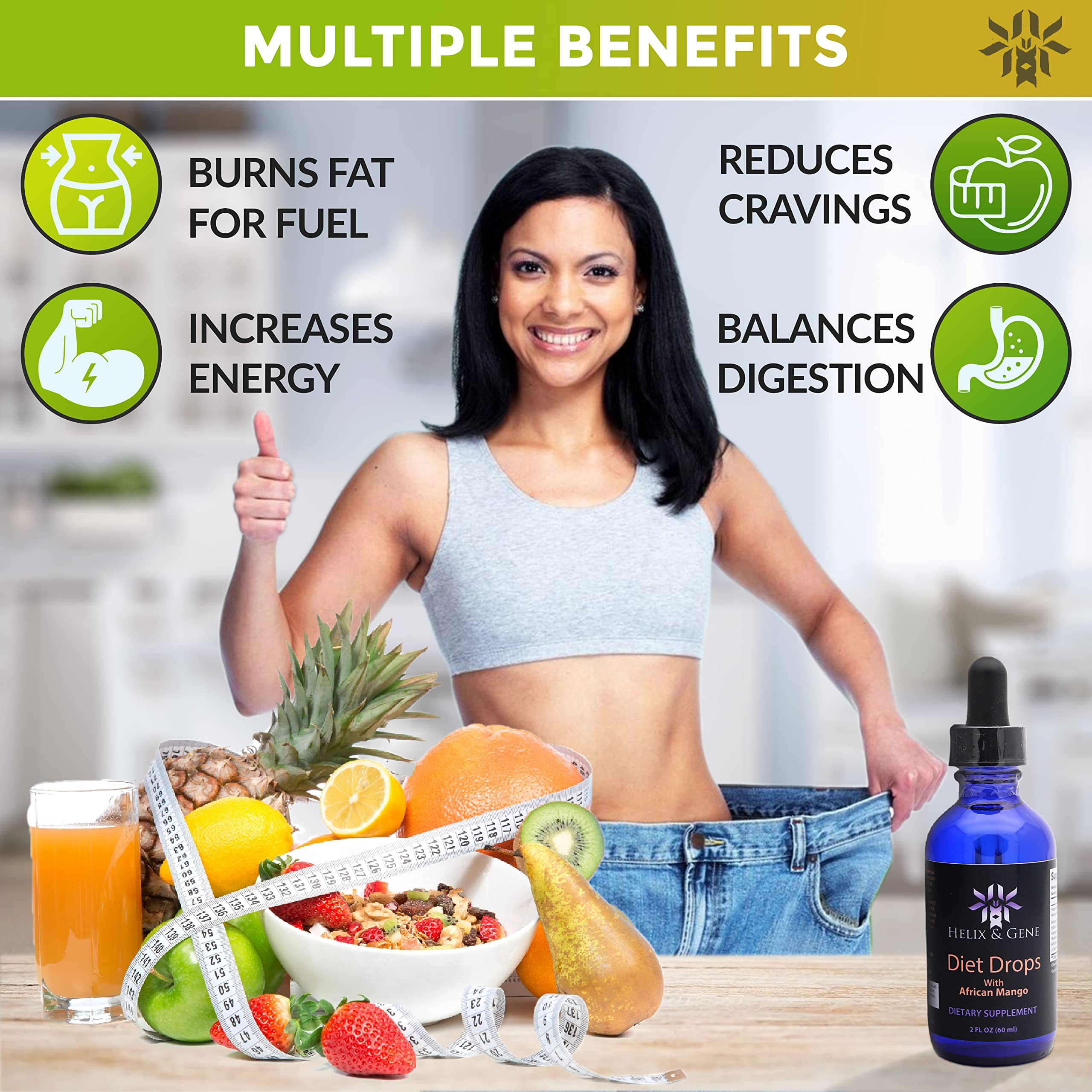 Helix & Gene Appetite Diet Drops Mango Flavor | Fast Weight Loss | Natural Metabolism Helix & Gene uk supplements