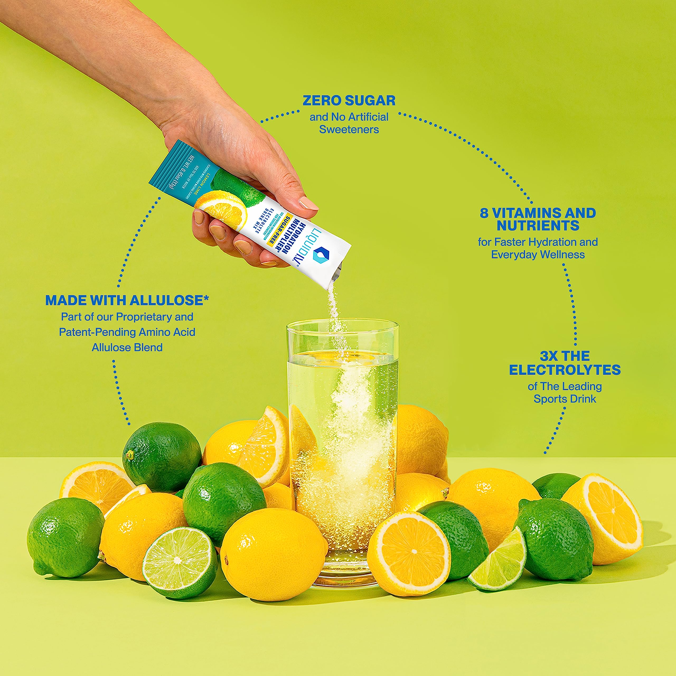 Liquid I.V. Sugar-Free Hydration Multiplier - Lemon Lime – Hydration Powder Packets  Liquid I.V. uk supplements