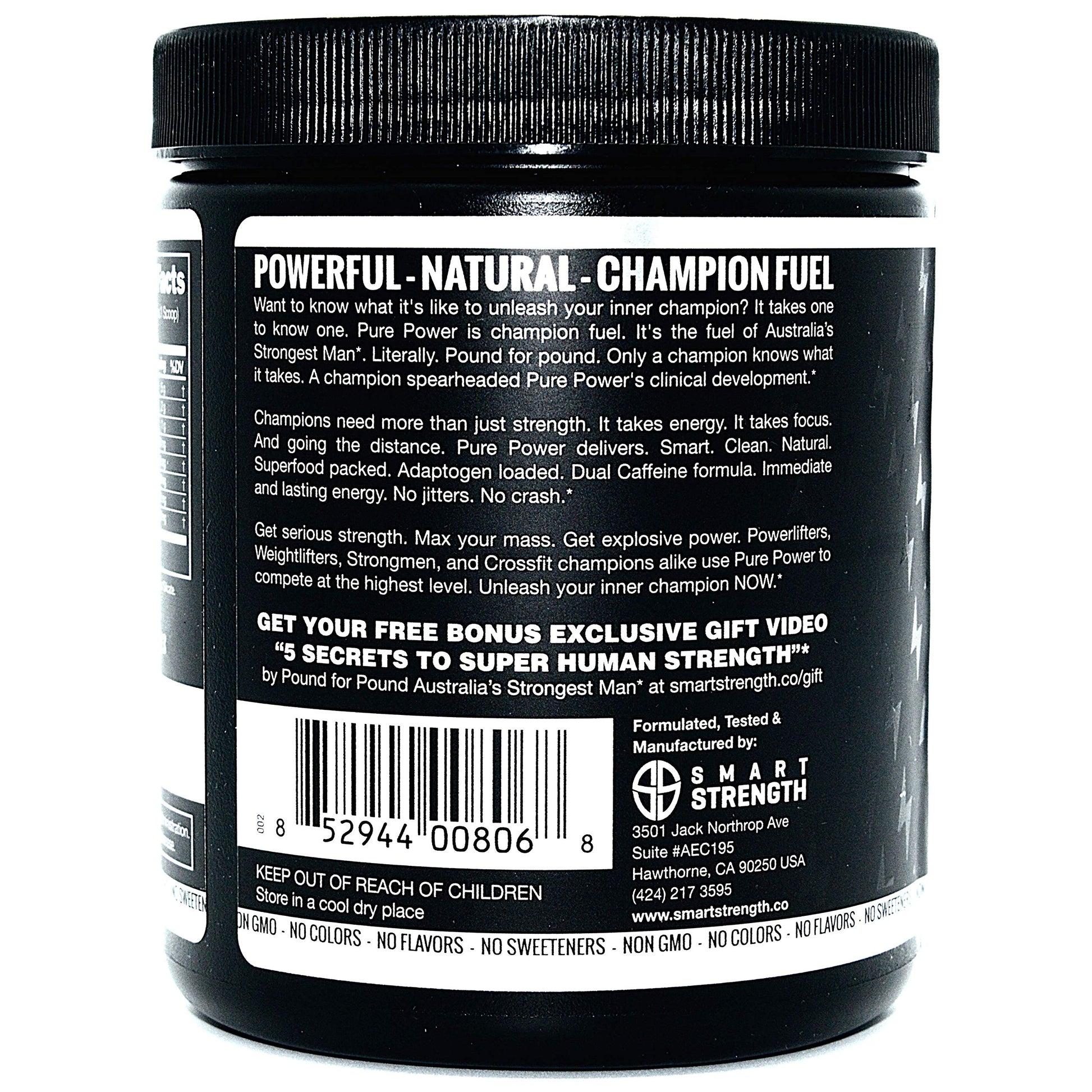 Pre Workout, Best All Natural PreWorkout Supplement. Pure Power, Healthy Pump, Clean SMART STRENGTH uk supplements