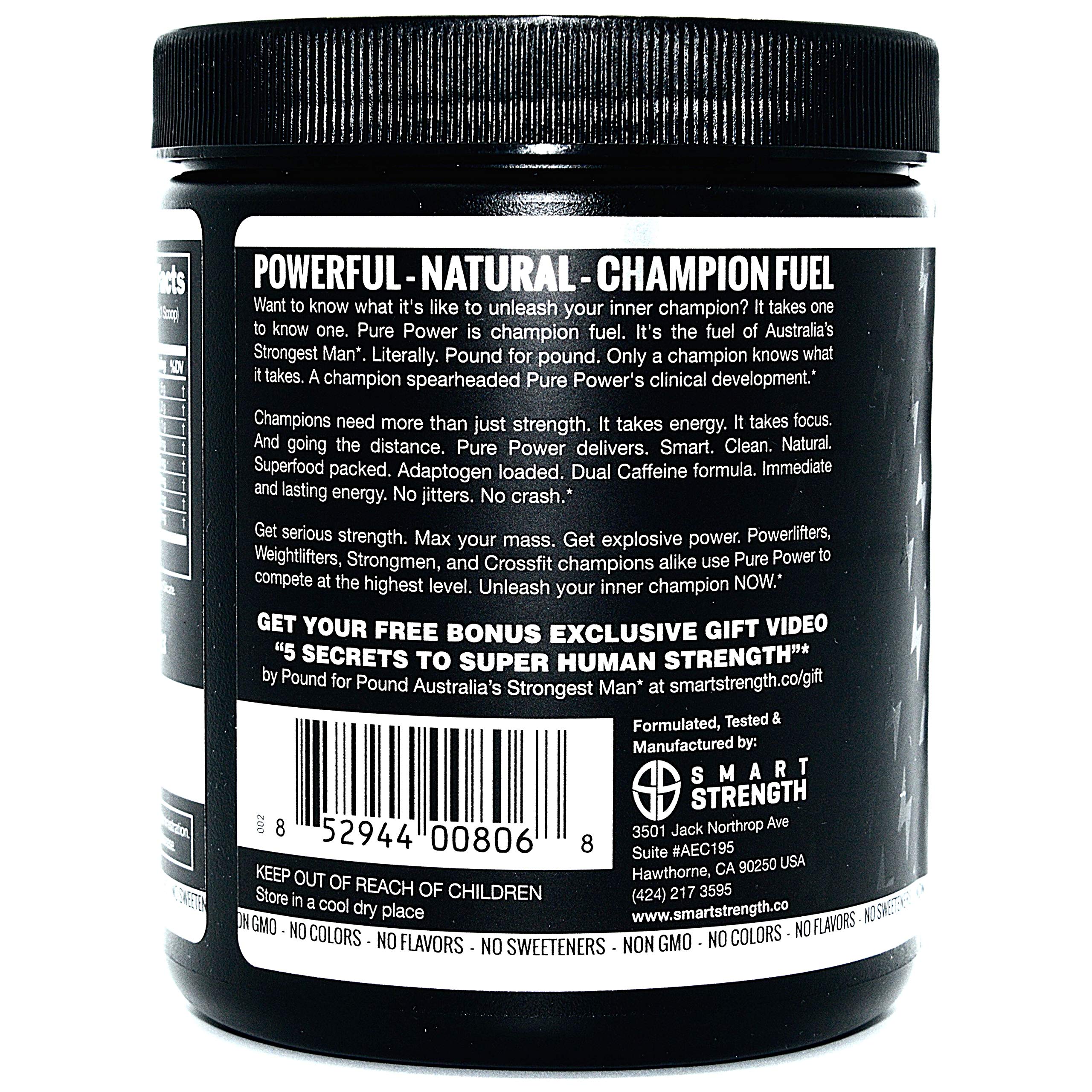 Pre Workout, Best All Natural PreWorkout Supplement. Pure Power, Healthy Pump, Clean SMART STRENGTH uk supplements