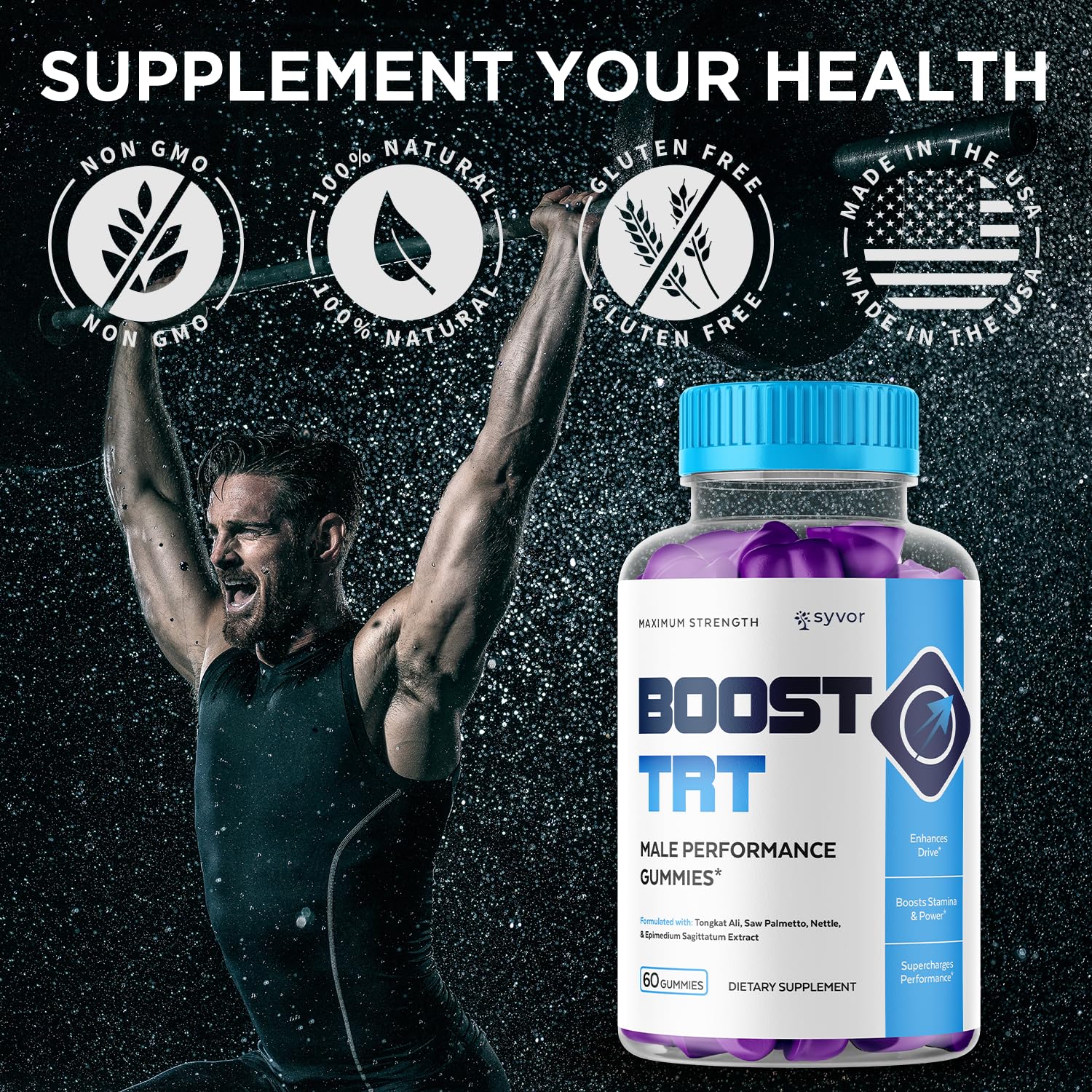 (3 Pack) Boost TRT Gummies for Men, Official Boost TRT Male Performance Gummys with Natural Ingredients, Advanced BoostTRT Men's Gummy Supplement with Maximum Strength Premium Vitamins (180 Gummies) Syvor uk supplements