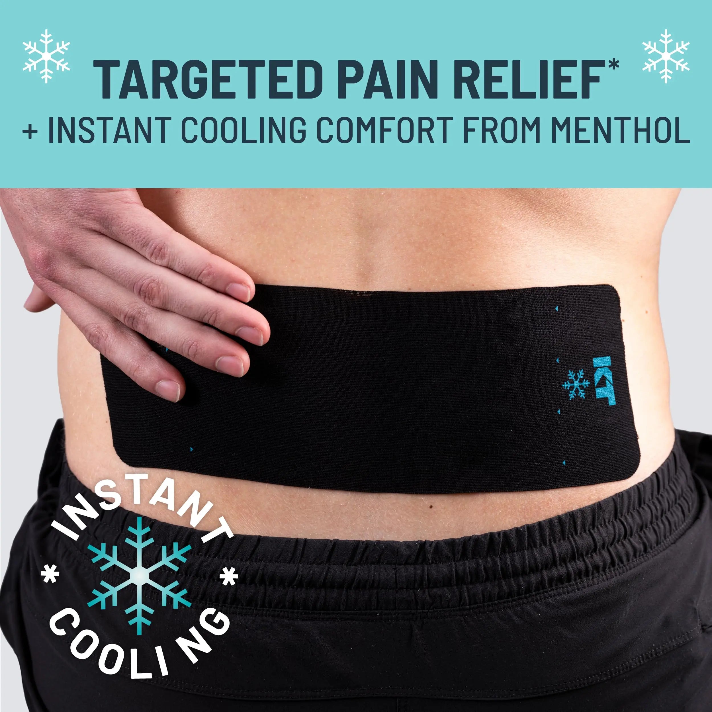 KT Tape, Back Pain Relief Patches, Extra Large 4"x10", Menthol Infused Kinesiology Tape, Cooling Pain Therapy, Everyday Long-Lasting Relief, 4 Count KT Tape uk supplements