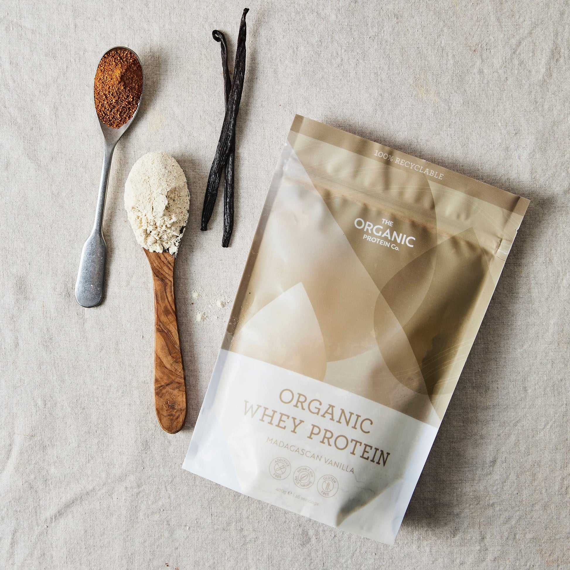 The Organic Protein Co. - Madagascan Vanilla Organic Whey Protein Powder The Organic Protein Company uk supplements