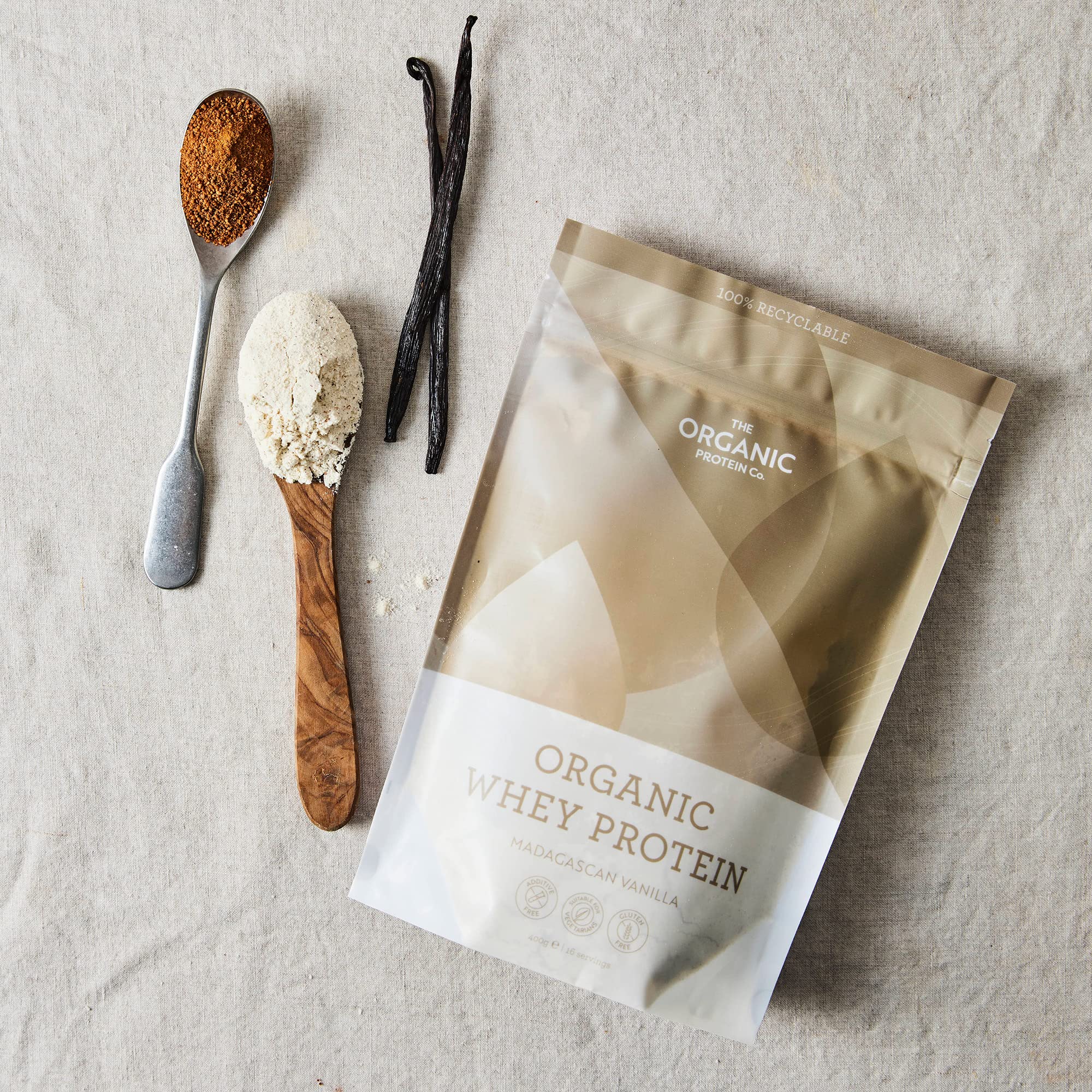 The Organic Protein Co. - Madagascan Vanilla Organic Whey Protein Powder The Organic Protein Company uk supplements