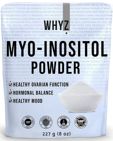 Myo-Inositol Powder 8oz, Natural Myo Inositol Supplement for Ovarian Support WHYZ uk supplements