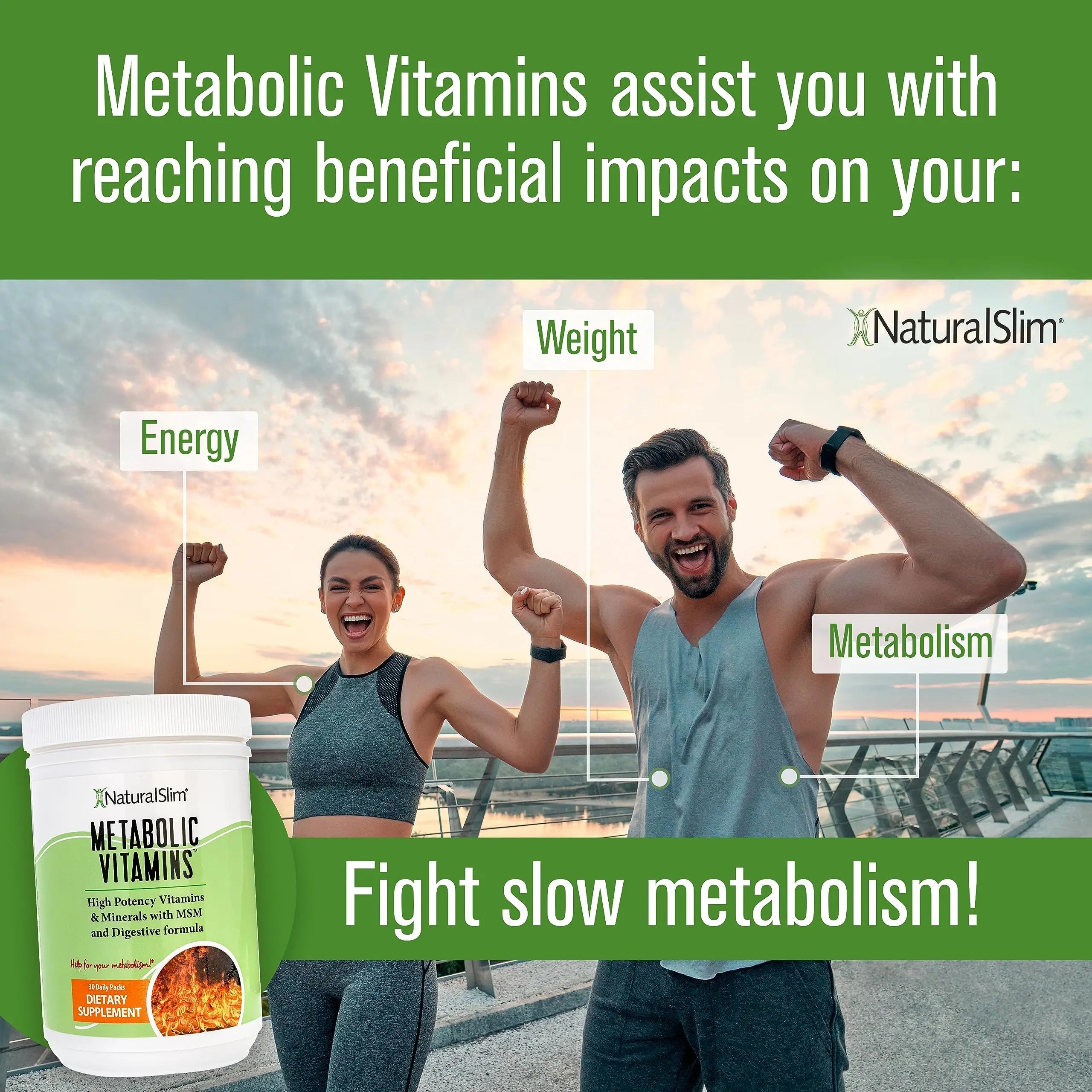 NaturalSlim Metabolic Vitamins - Combination of High Potency Multivitamins, Minerals, B Complex, Msm, & Digestive Formula Supplements NaturalSlim uk supplements