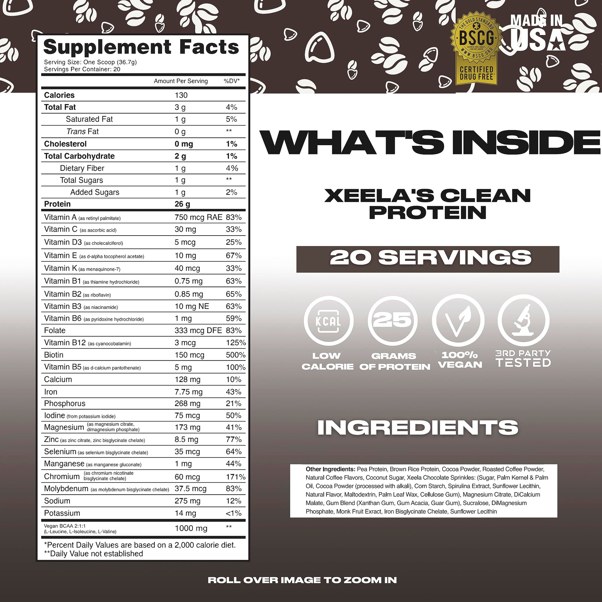 XEELA Plant Based Vegan Protein Powder - Independently Tested - 25g High Protein XEELA uk supplements