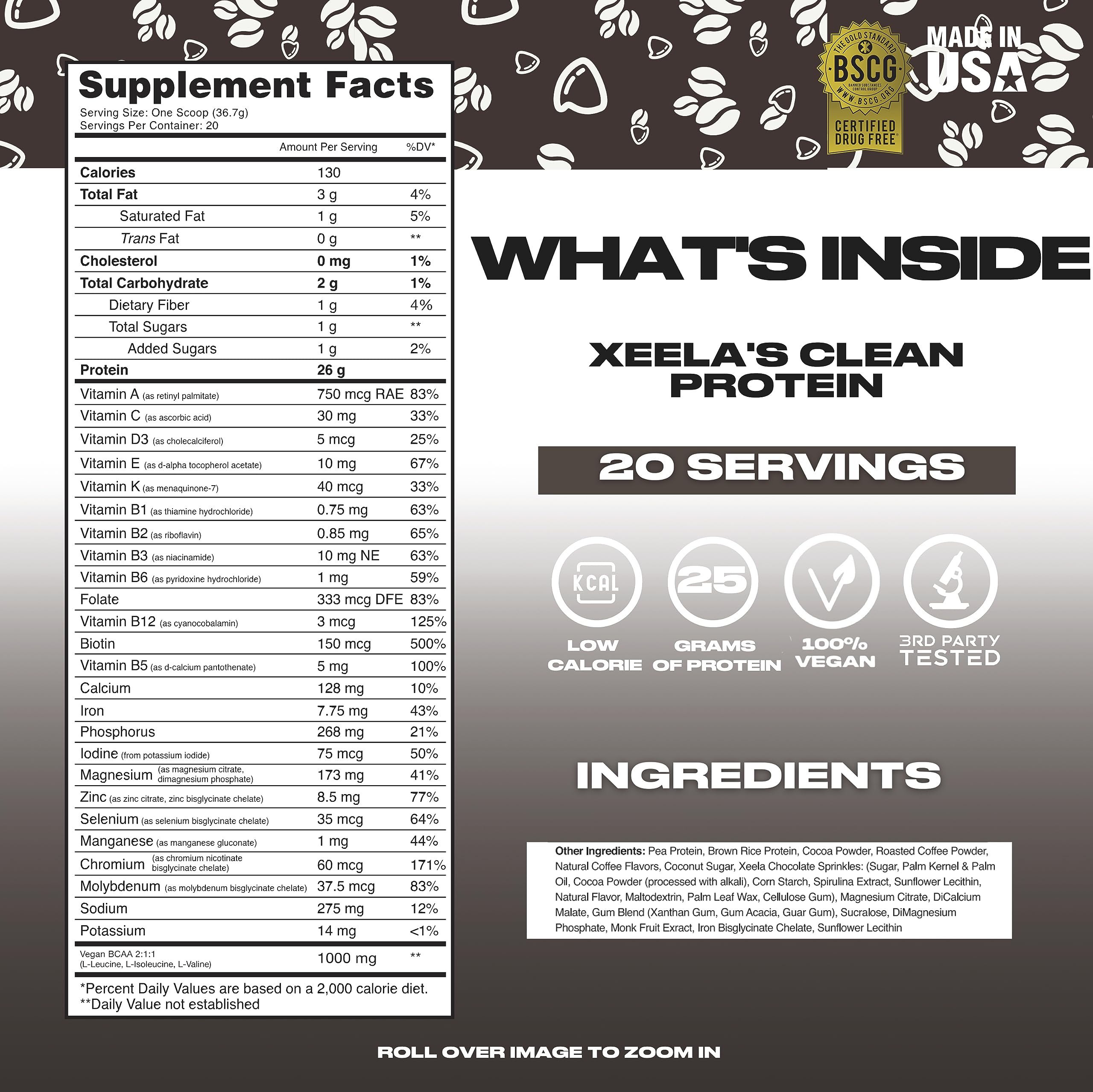 XEELA Plant Based Vegan Protein Powder - Independently Tested - 25g High Protein XEELA uk supplements