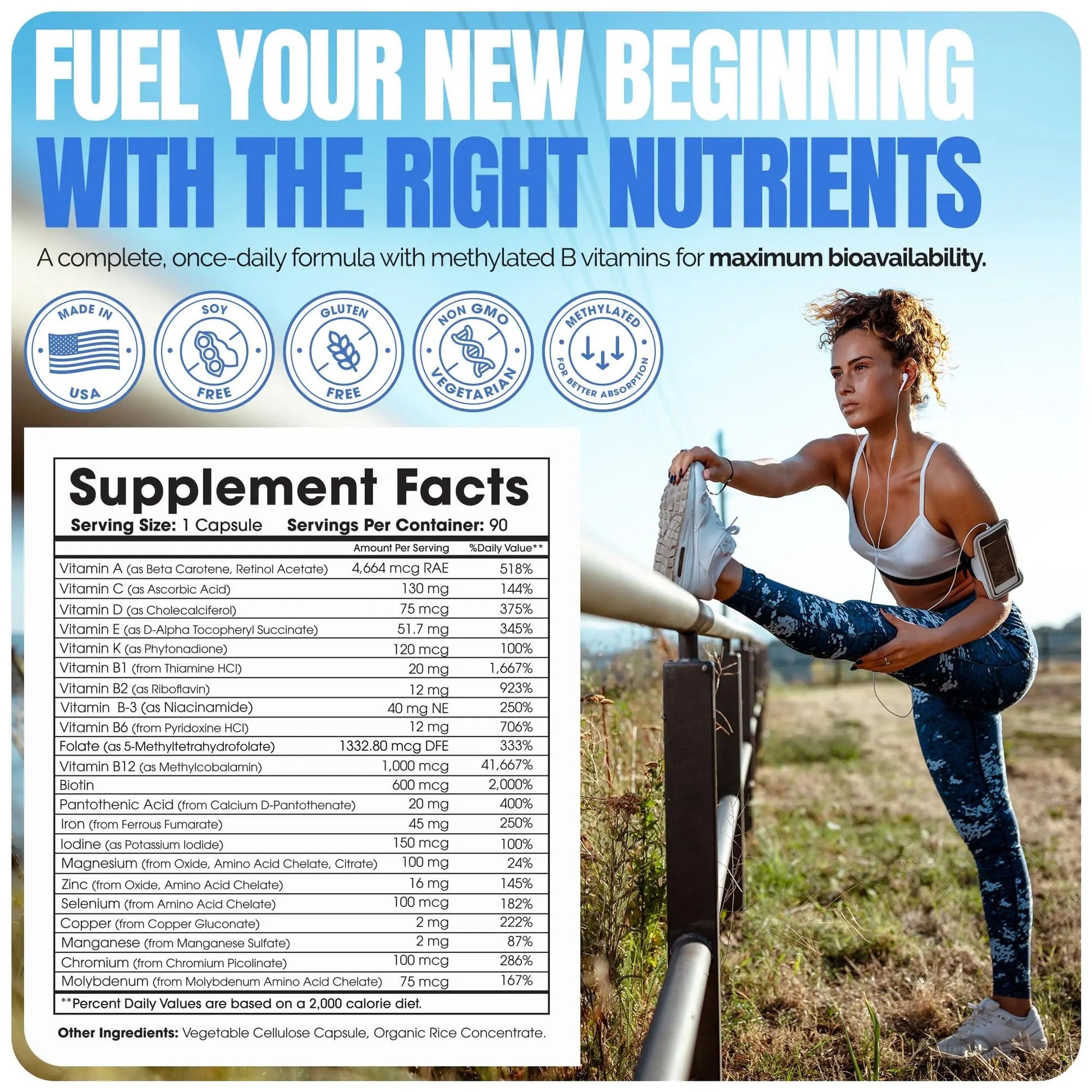 Shiny Leaf Methylated Bariatric Multivitamin with Iron 45mg – Once Daily Capsule, Made in USA, ASMBS Compliant Bariatric Vitamins Shiny Leaf uk supplements