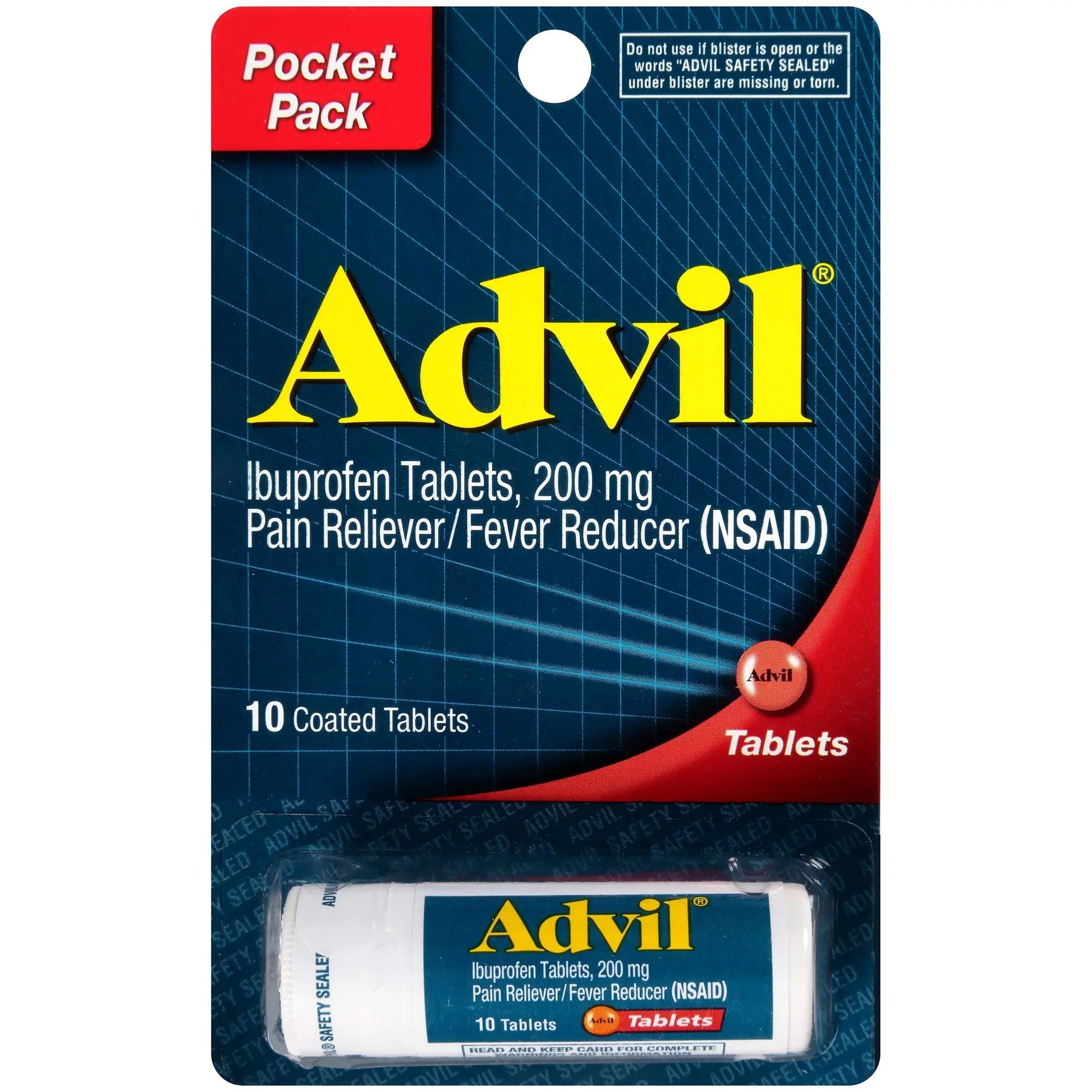 Advil 200 mg Tablets Pocket Pack 10 ea (Pack of 6) Advil uk supplements