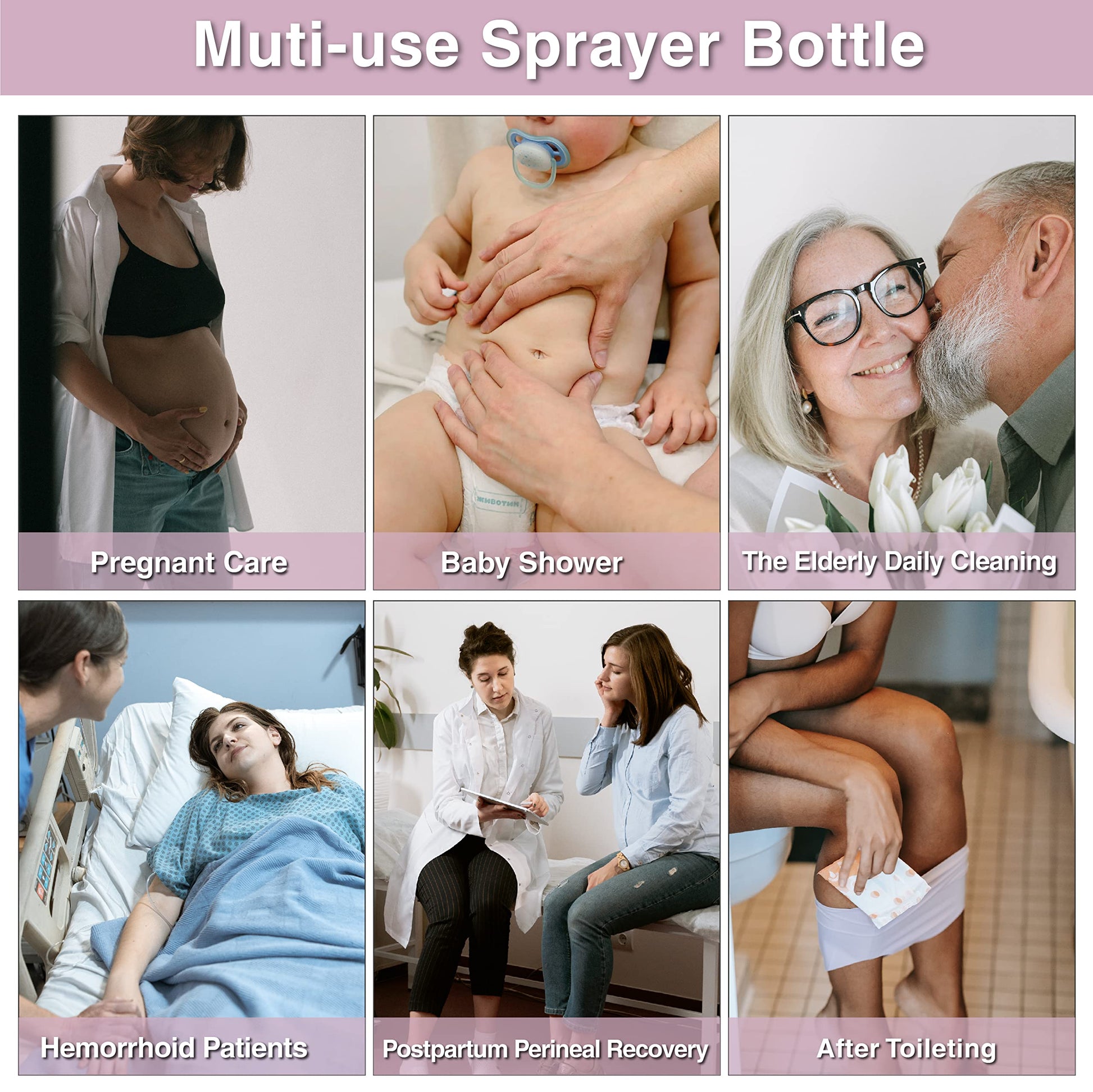 TopQuaFocus 12oz Perineal Bottle for Postpartum Care Portable Travel Peri Sprayer Bidet Postpartum TopQuaFocus uk supplements