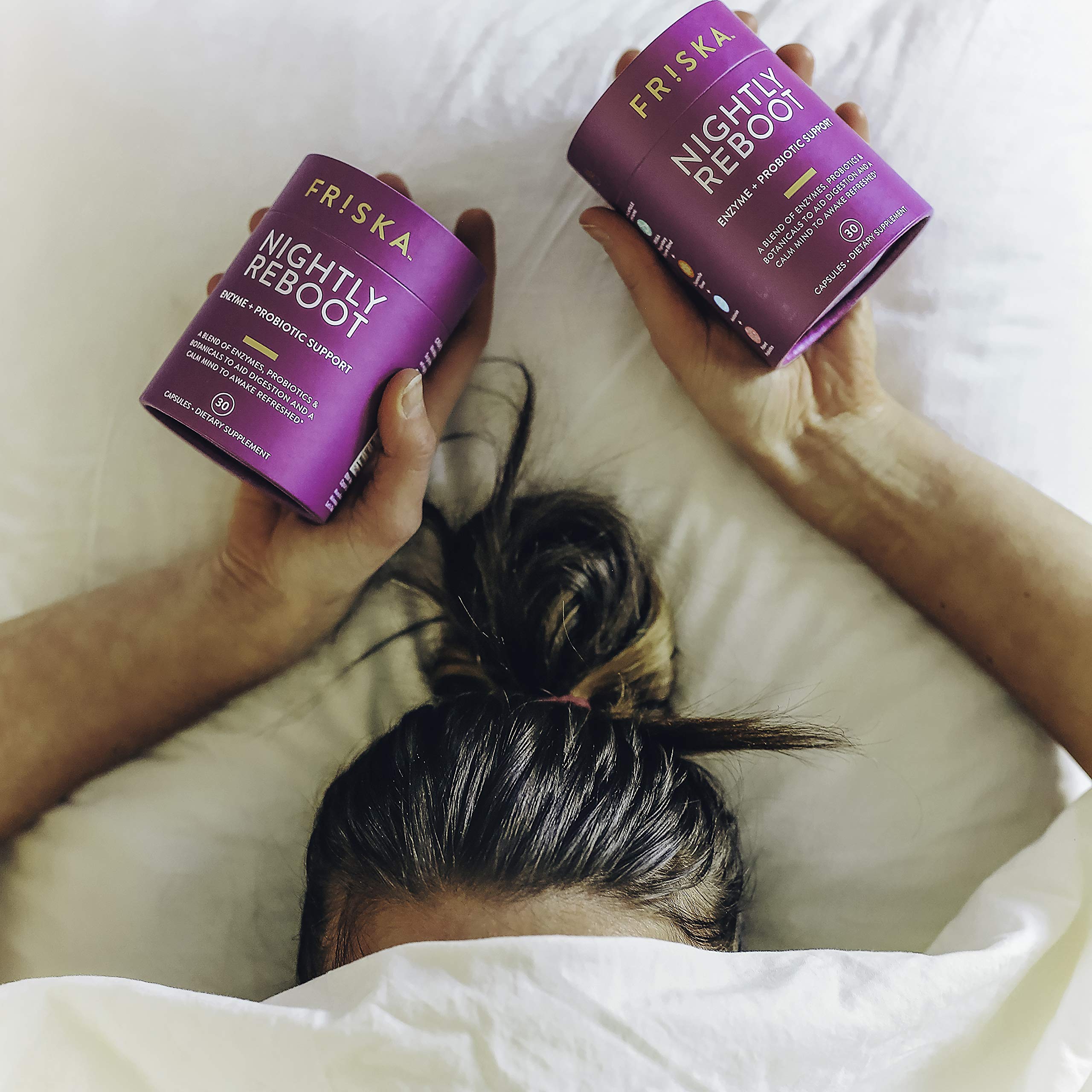FRISKA Nightly Reboot Enzyme and Probiotics Supplement, Promotes Better Digestion FR!SKA uk supplements