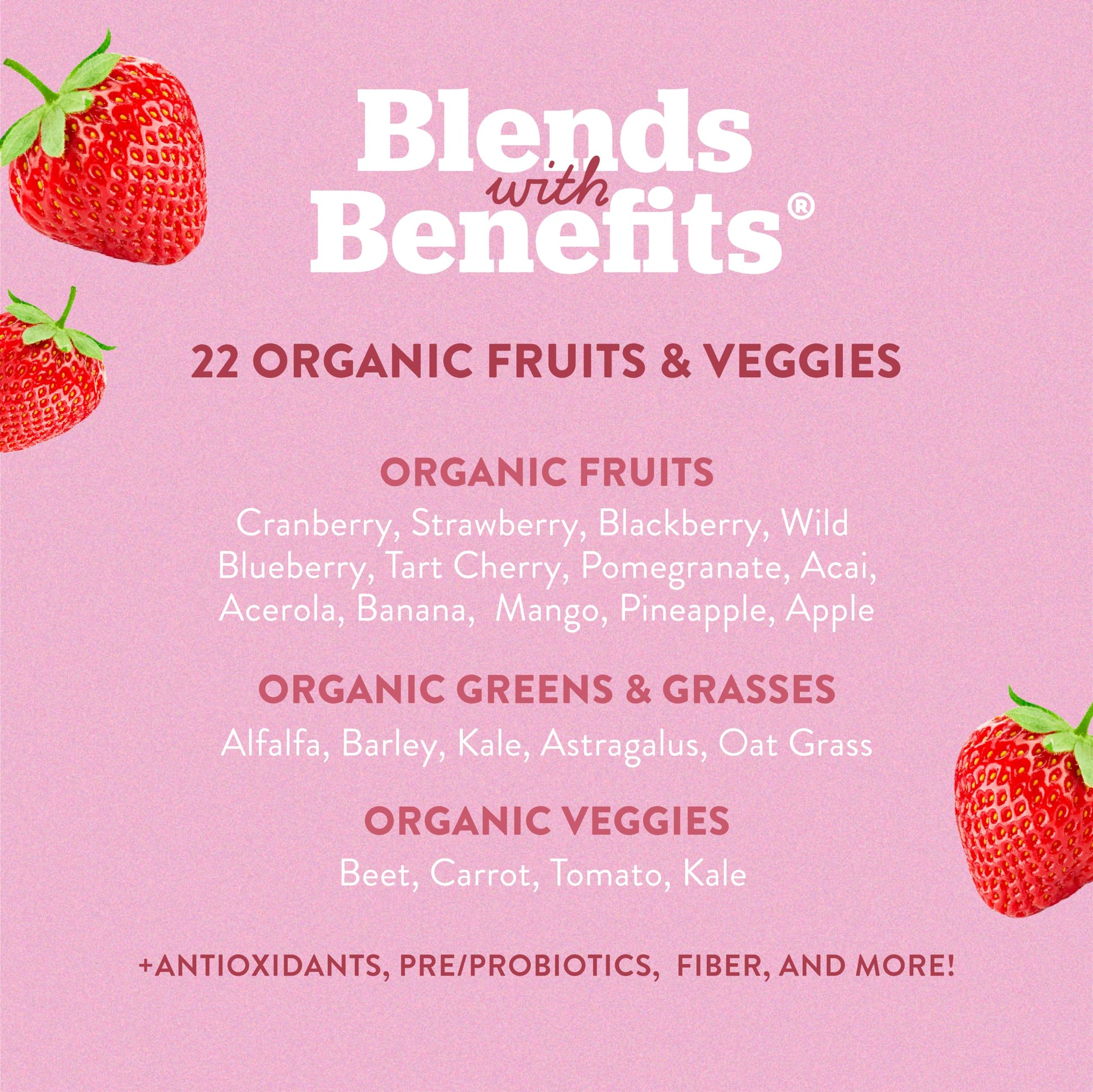 360 Nutrition Blends with Benefits Reds & Superfoods for Natural Antioxidants and Polyphenols, with Fruits & Veggies, Probiotics Digestion, Daily Energy - Berries & Cream - 30 Servings 360 Nutrition uk supplements