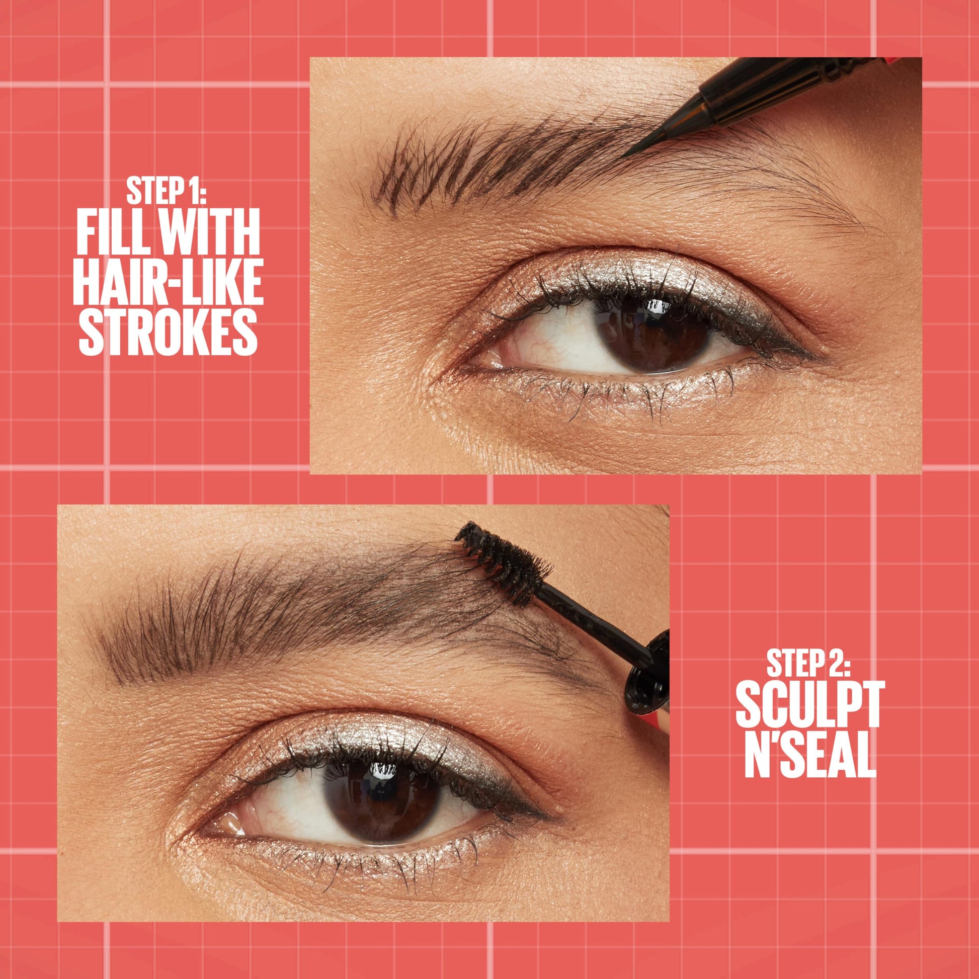 Maybelline Build-A-Brow 2-in-1 Brow Pen and Sealing Eyebrow Gel, Eyebrow Makeup for Real-Looking, Fuller Brows, Black Brown, 1 Count MAYBELLINE uk supplements