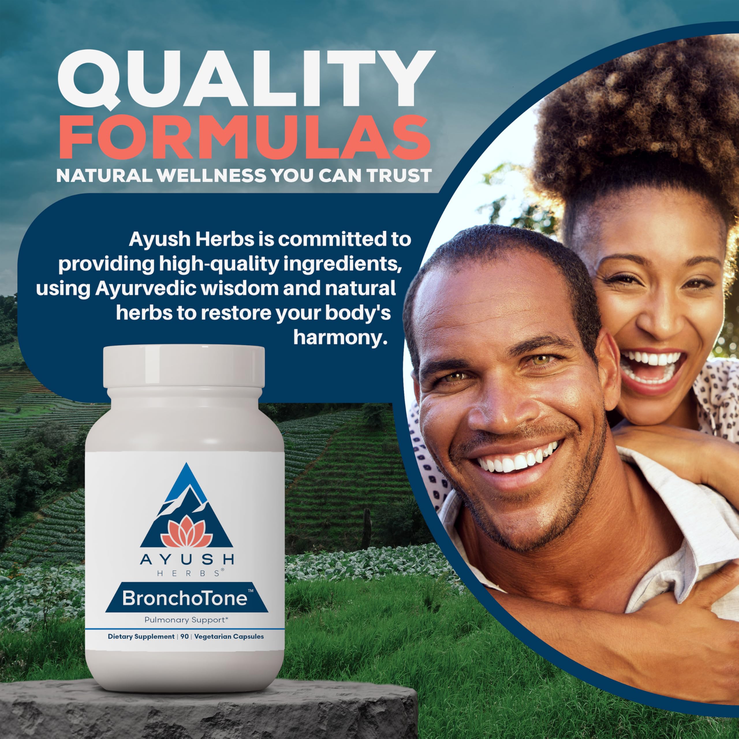 Ayush Herbs Bronchotone - Bronchial Support, Respiratory and Immune-Support Support Supplement for Women & Men, Adults, Pulmonary Care Supplement - 90 Vegetarian Capsules (1 Count) Ayush Herbs uk supplements