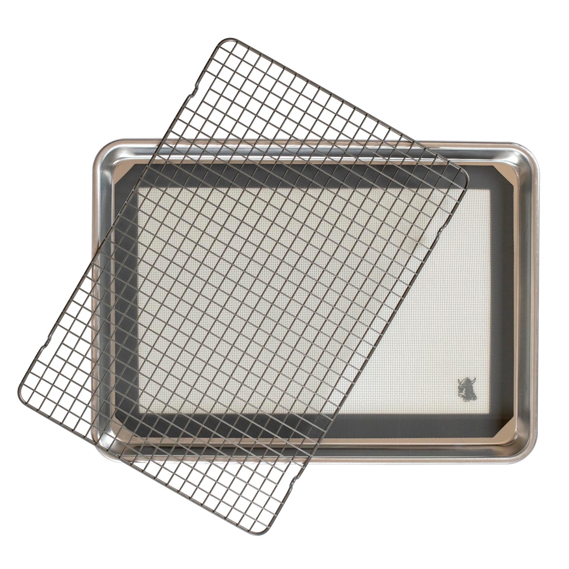 Nordic Ware Naturals Half Sheet Pan, Deluxe Silicone Liner and Cooling Rack, Cookie or Roasting Bakers Set Nordic Ware uk supplements