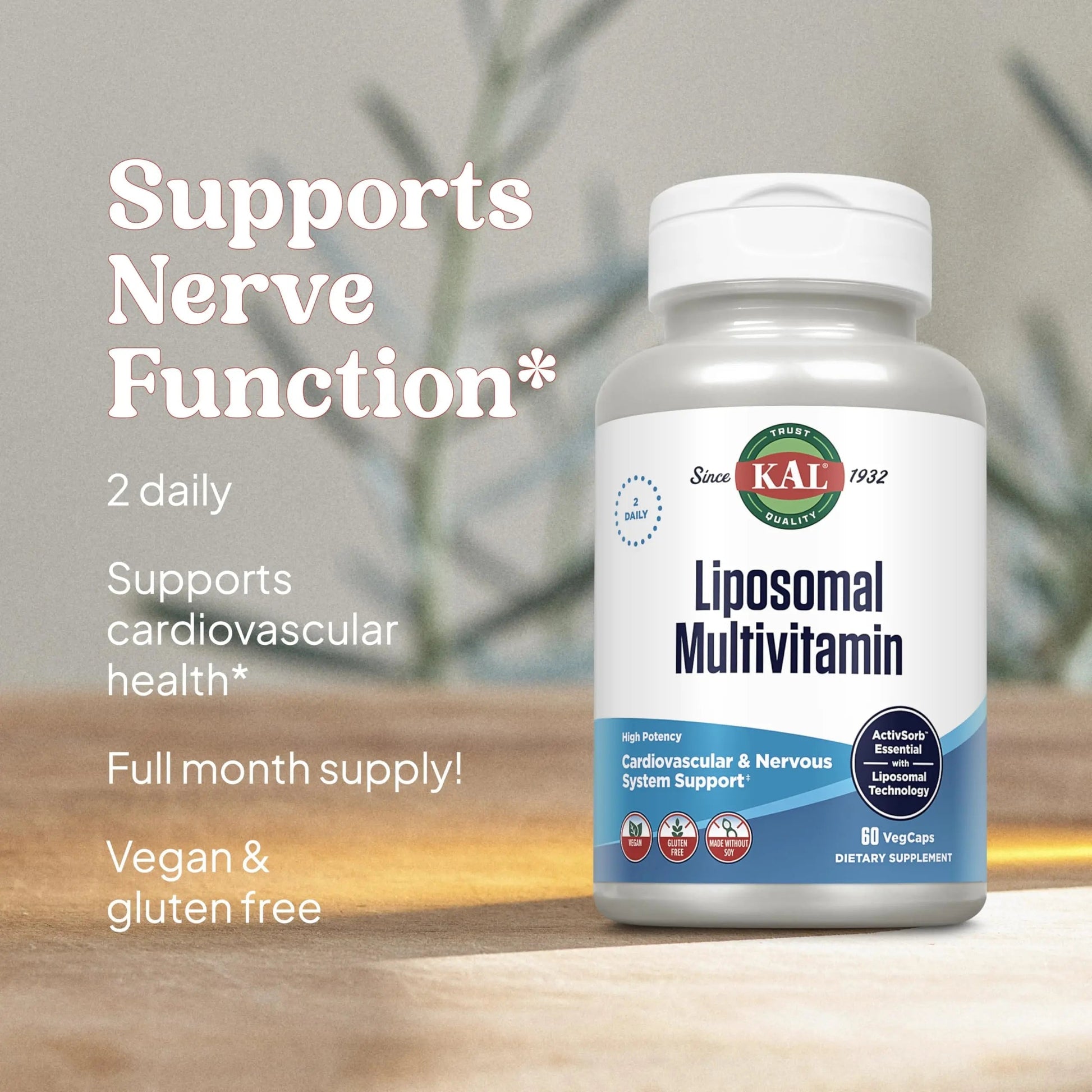 KAL Liposomal Multivitamin - High Potency Liposomal Vitamin C, D-3, and More - Men and Women Multivitamin KAL uk supplements