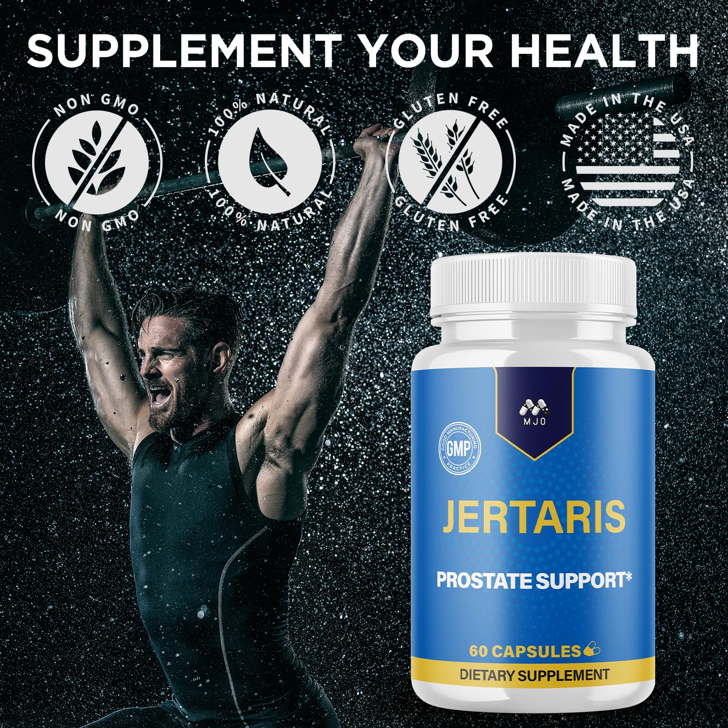 Jertaris Capsules, Official Jertaris Support Pills for men with All Natural Ingredients, Advanced Formula for Optimal Health & Wellness Support with Premium Vitamins for Active Lifestyle (60 Capsules) MJO uk supplements