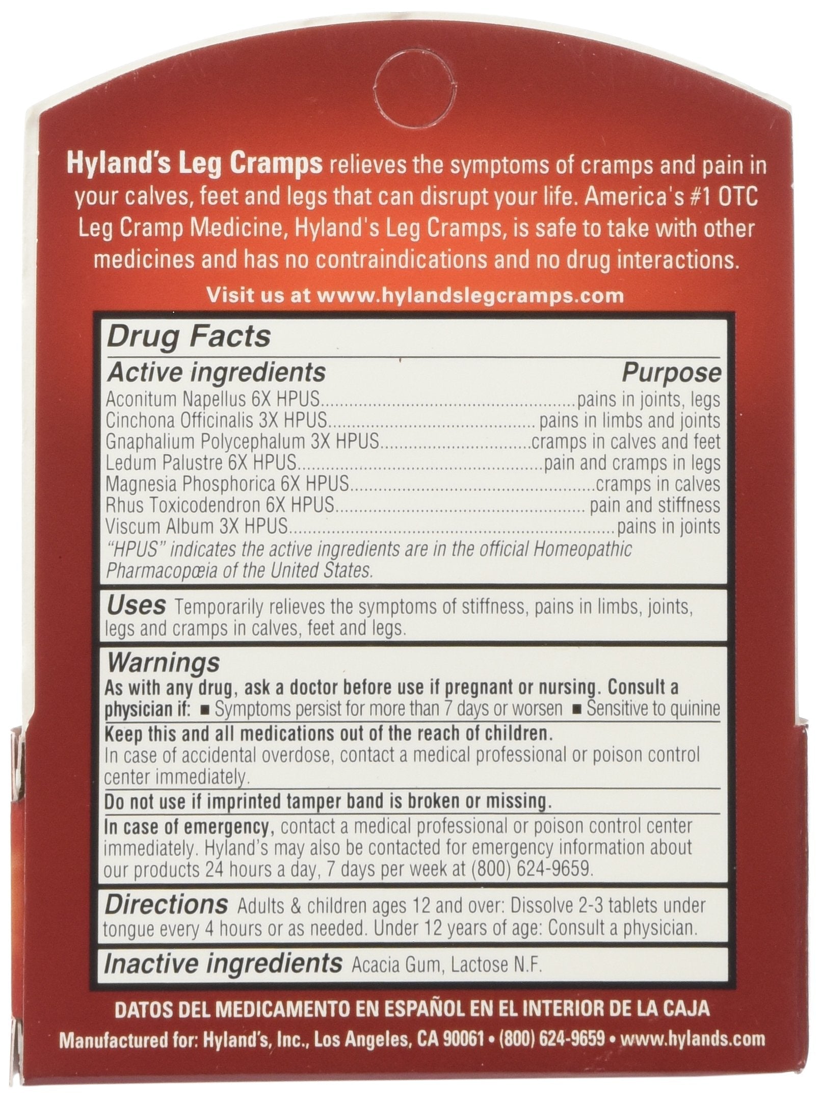 Hyland'S Leg Cramps - 50 Quick Disolving Tablets Hyland's uk supplements