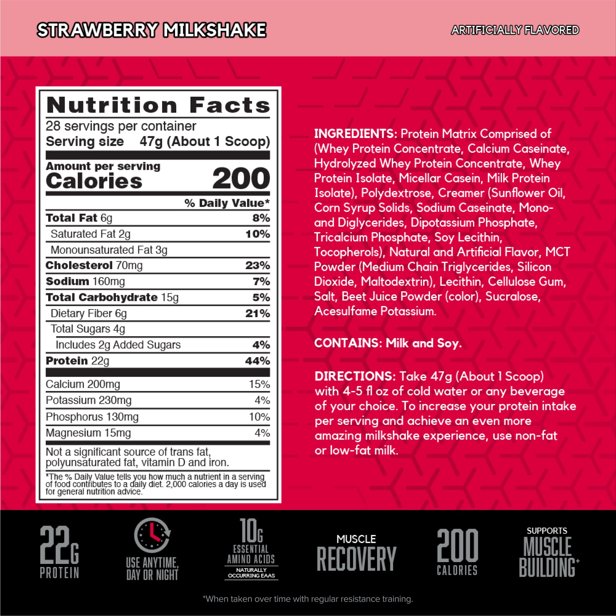 BSN SYNTHA-6 Whey Protein Powder, Strawberry Protein Powder with Micellar Casein BSN uk supplements