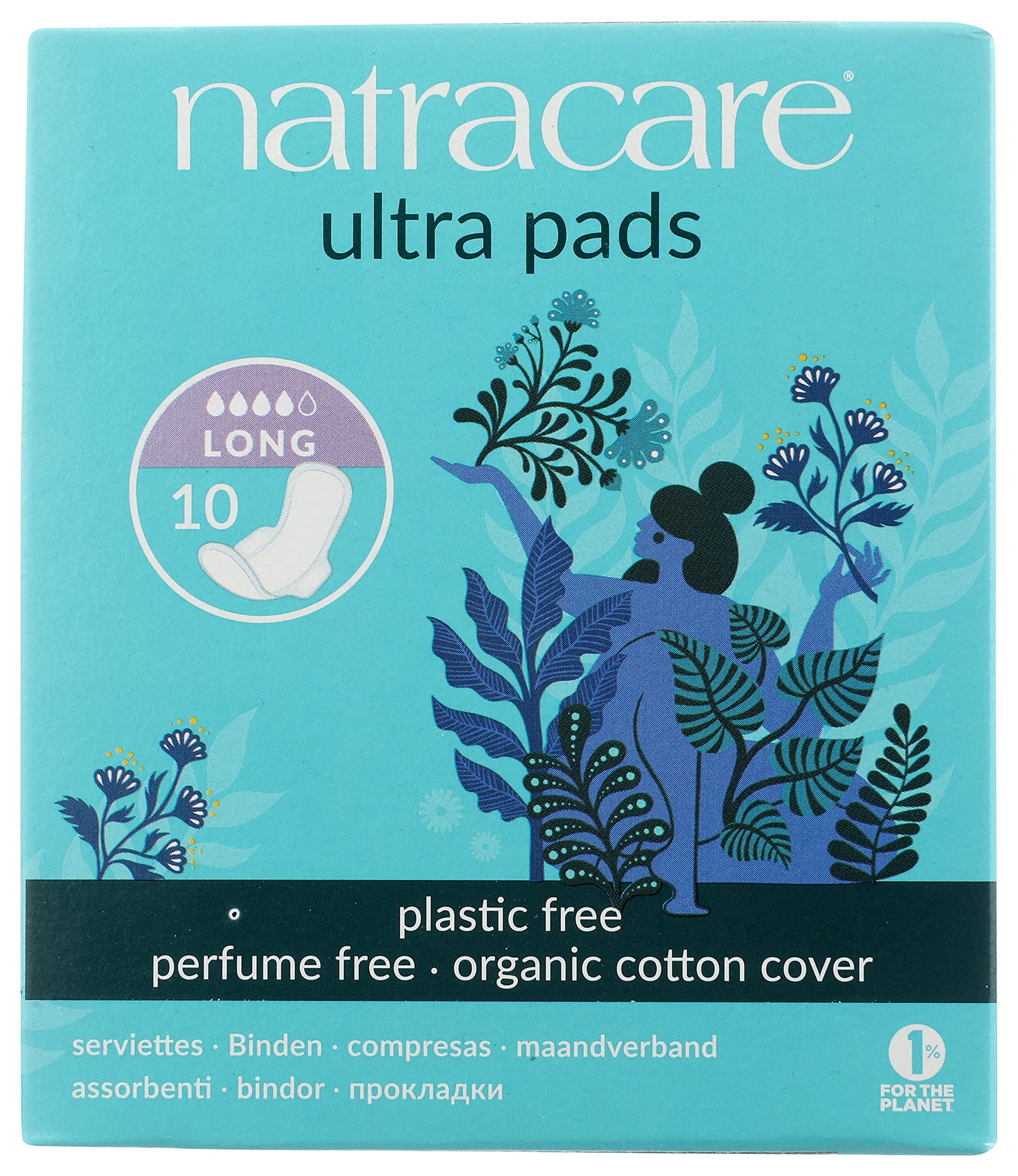 Natracare Slim Fitting Ultra Pads with Wings, Long, Made with Certified Organic Cotton NATRACARE uk supplements