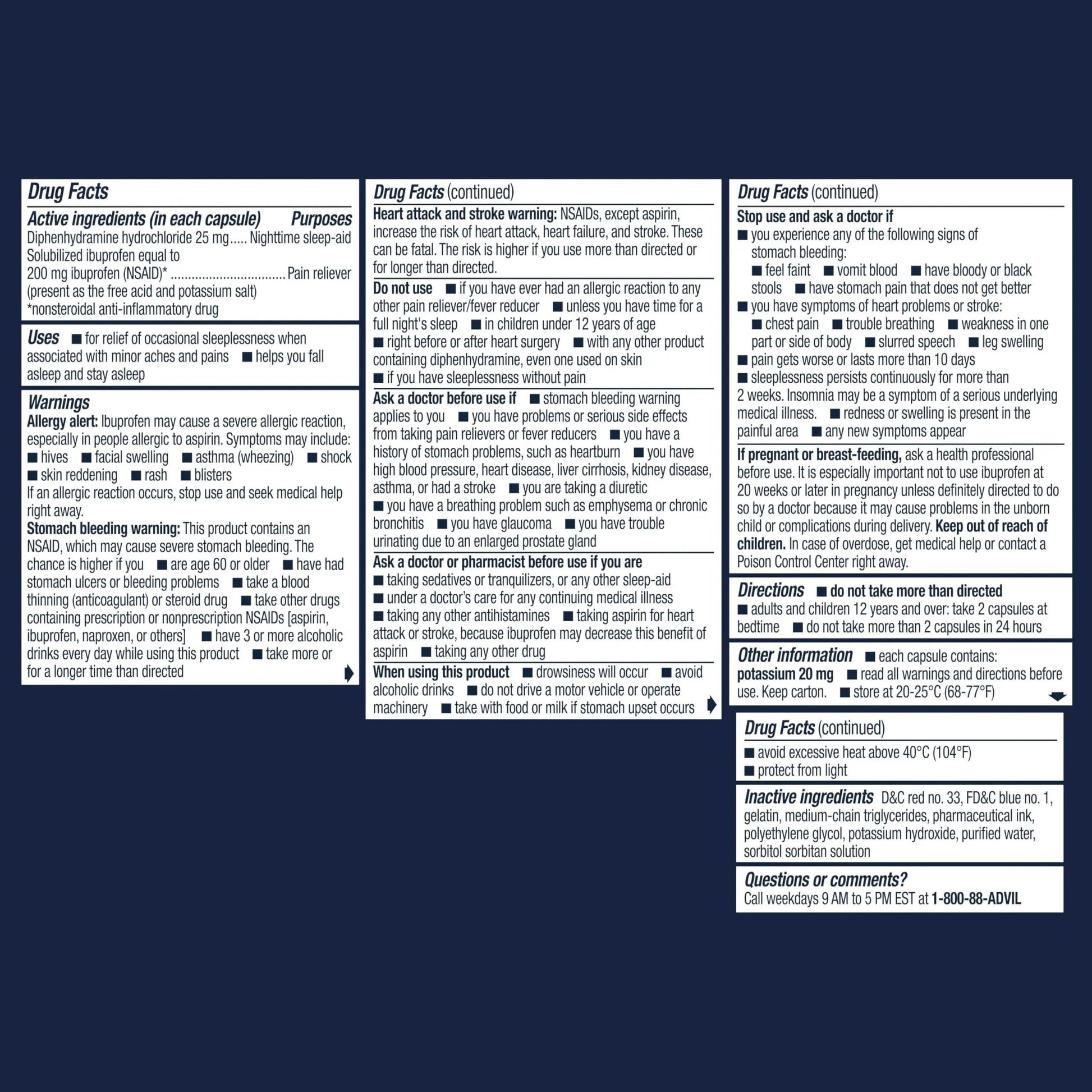 Advil PM Liqui-Gels Minis, 80 Liquid Filled Capsules Advil uk supplements