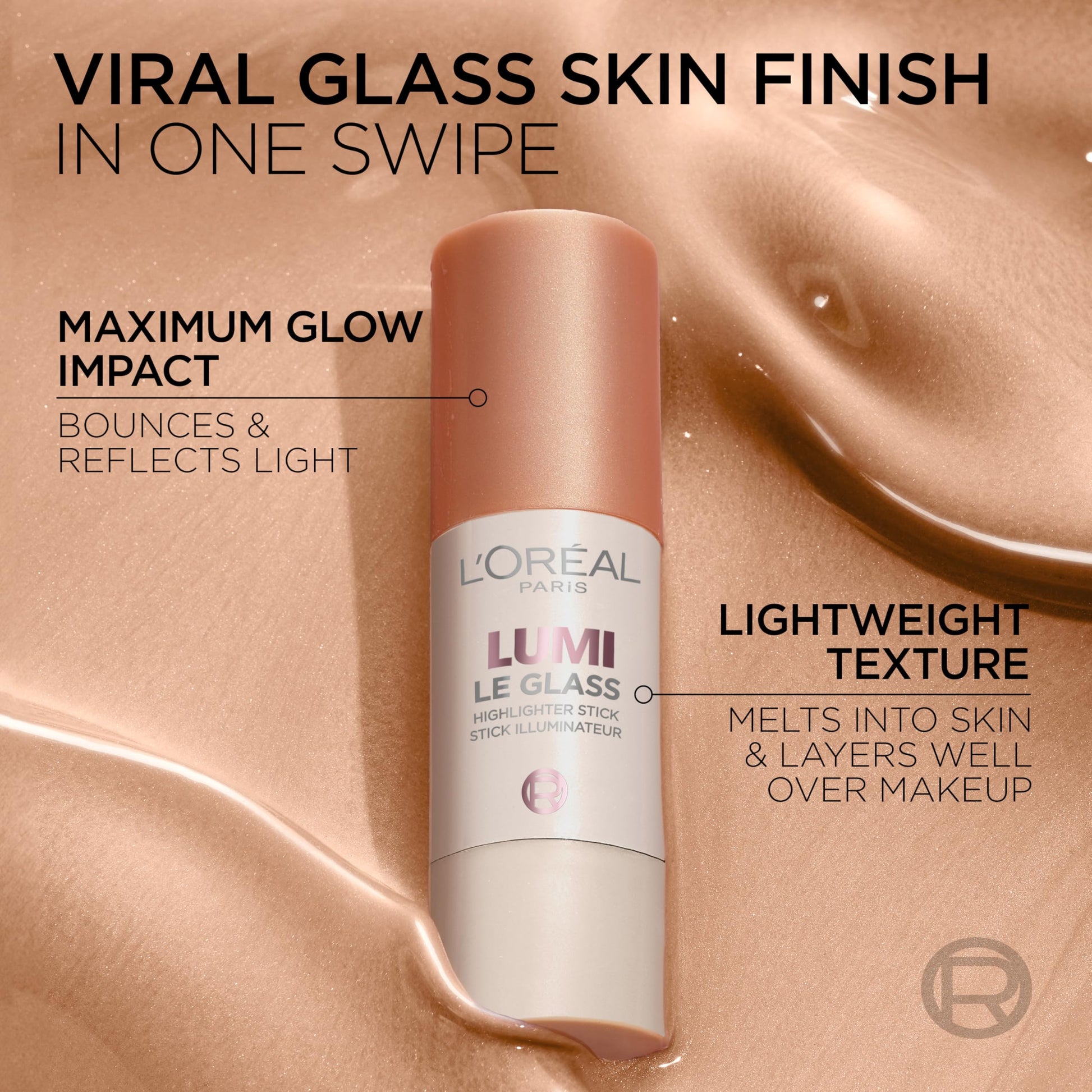 L'Oreal Paris True Match Lumi Le Glass Highlighter Stick, Reflective, Translucent, Glassy Highlighter for Face and Body, 620 Pink Ballet, 0.17 Oz L'Oreal Paris uk supplements