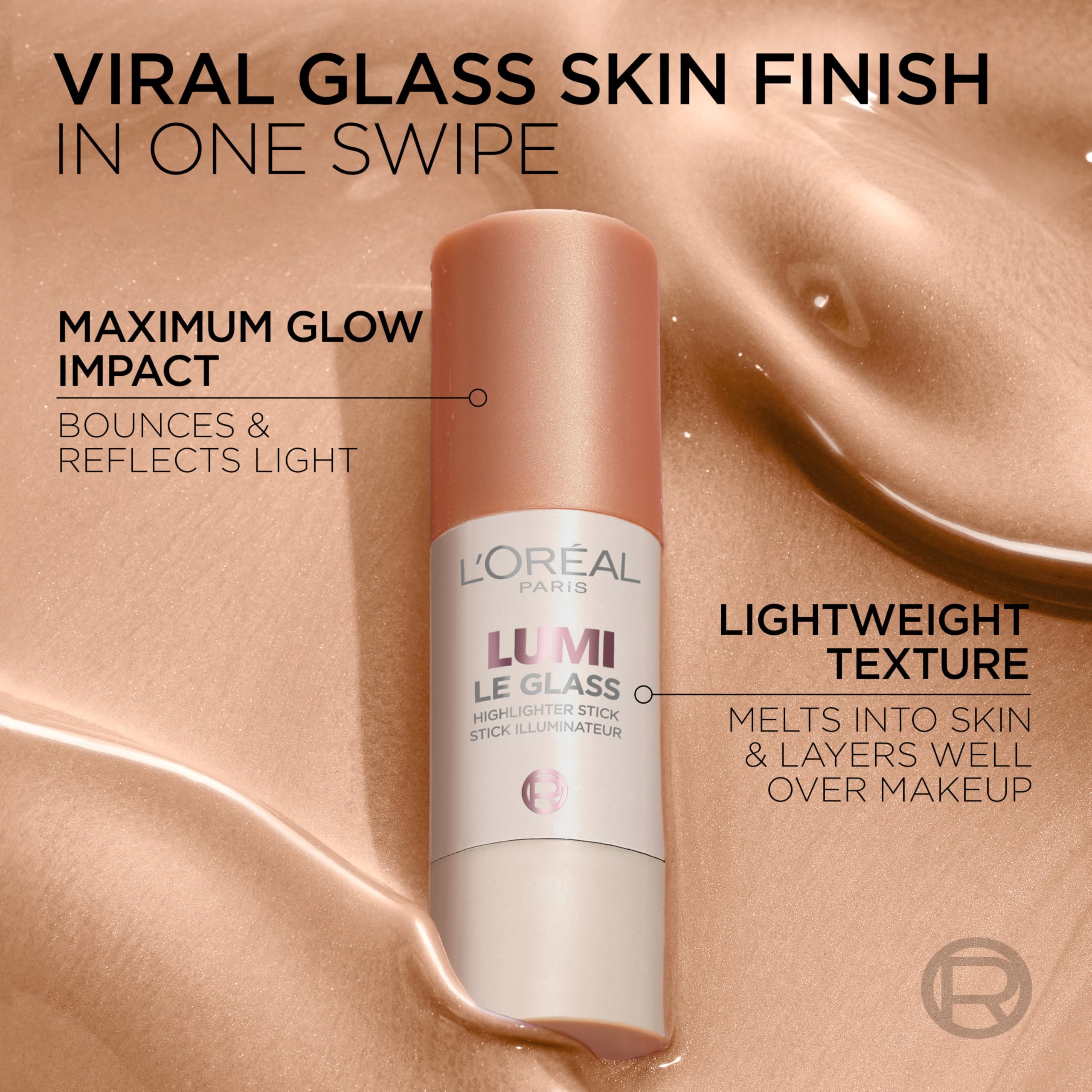 L'Oreal Paris True Match Lumi Le Glass Highlighter Stick, Reflective, Translucent, Glassy Highlighter for Face and Body, 620 Pink Ballet, 0.17 Oz L'Oreal Paris uk supplements