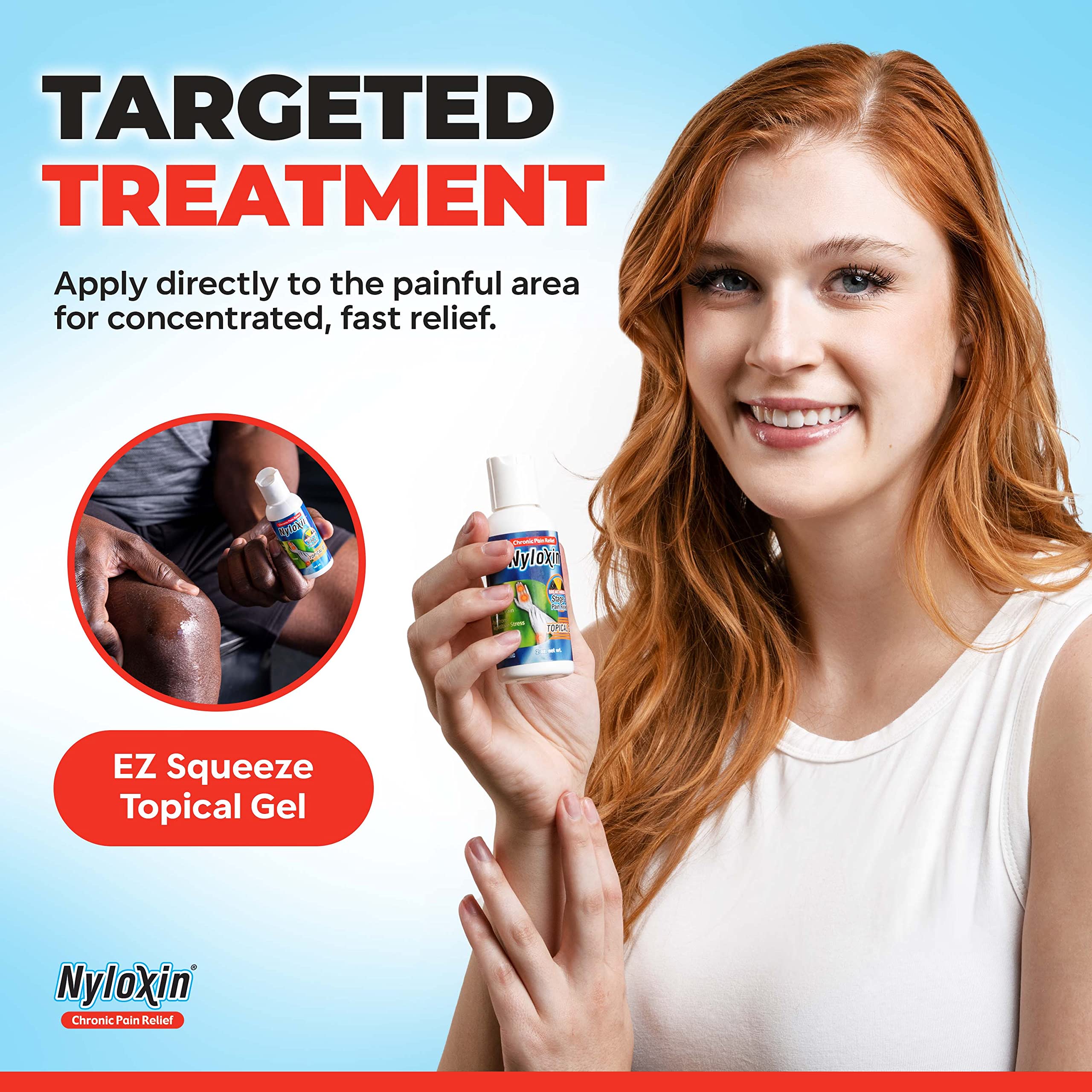 Nyloxin Easy Squeeze Bottle Arthritis Pain Relief Gel, Back Pain Relief, Neuropathy Pain Relief, Nerve Pain Relief, Knee Pain Relief, Foot Pain Relief, Muscle Pain Relief, Joint Pain Relief (2 oz) Nyloxin uk supplements