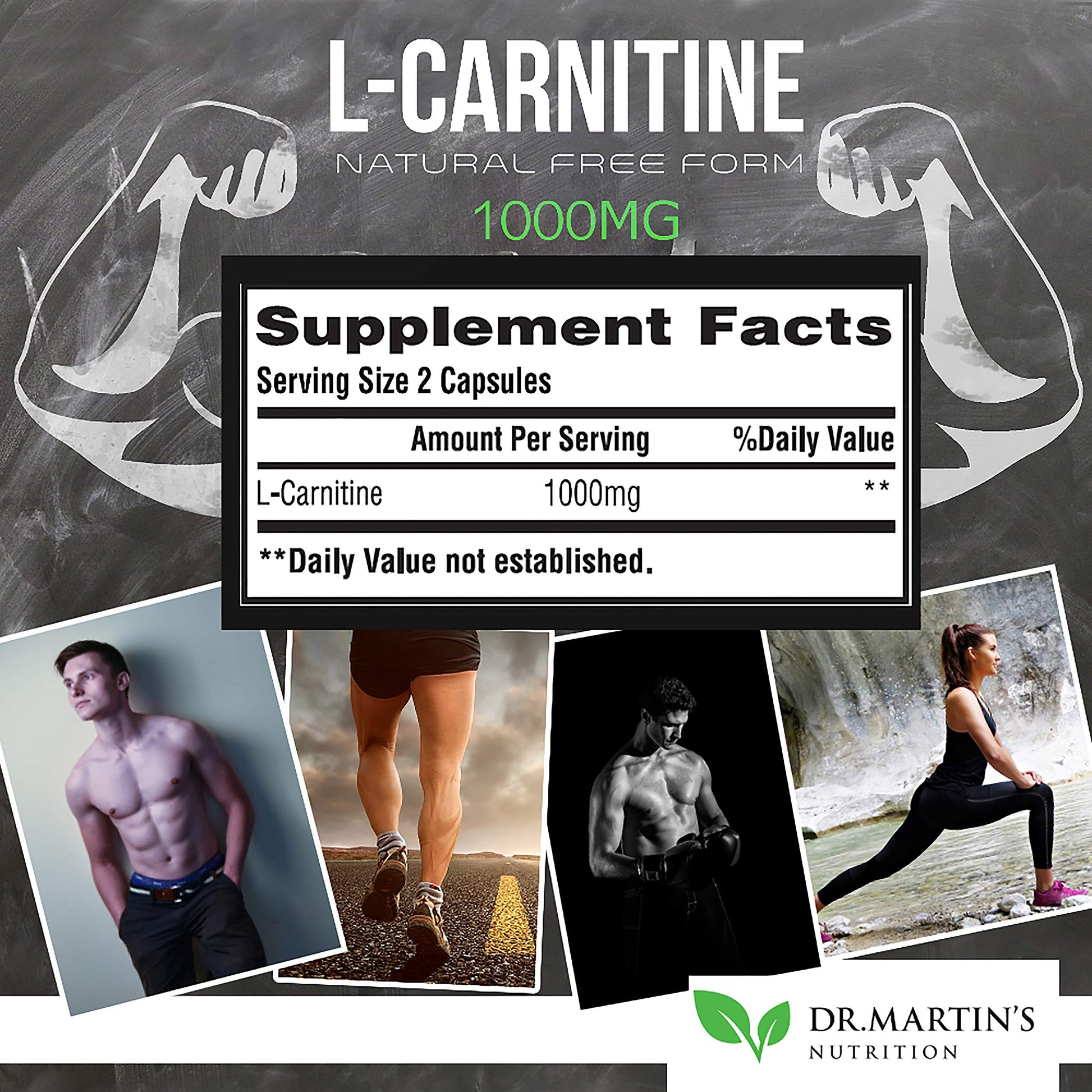 DR. MARTIN'S NUTRITION Extra Strength L-Carnitine - 200 Capsules - 1000mg Per Serving - Boost Your Metabolism and Increase Performance DR. MARTIN'S NUTRITION uk supplements