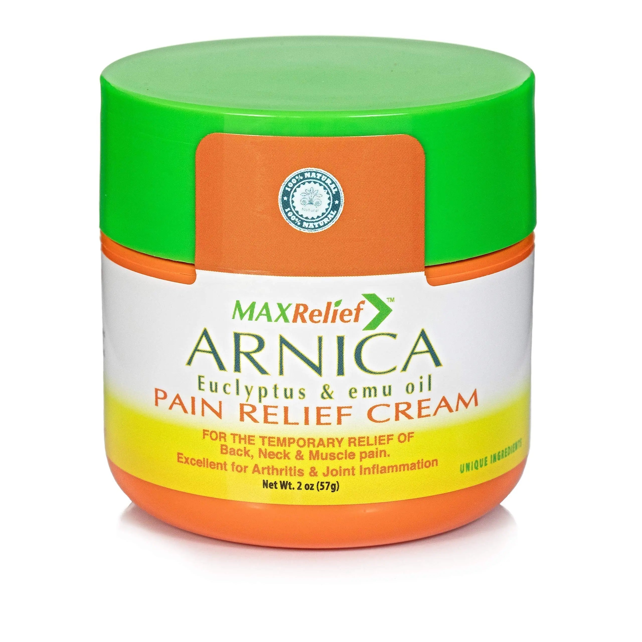 MaxRelief Arnica Montana Pain Cream - Advanced Formula for Deep Relief - Soothe Knee, Joint & Muscle Pain - Reduce Swelling, Joint Inflammation Fibromyalgia & Plantar Fasciitis Relief - Emu Oil 2oz MaxRelief uk supplements