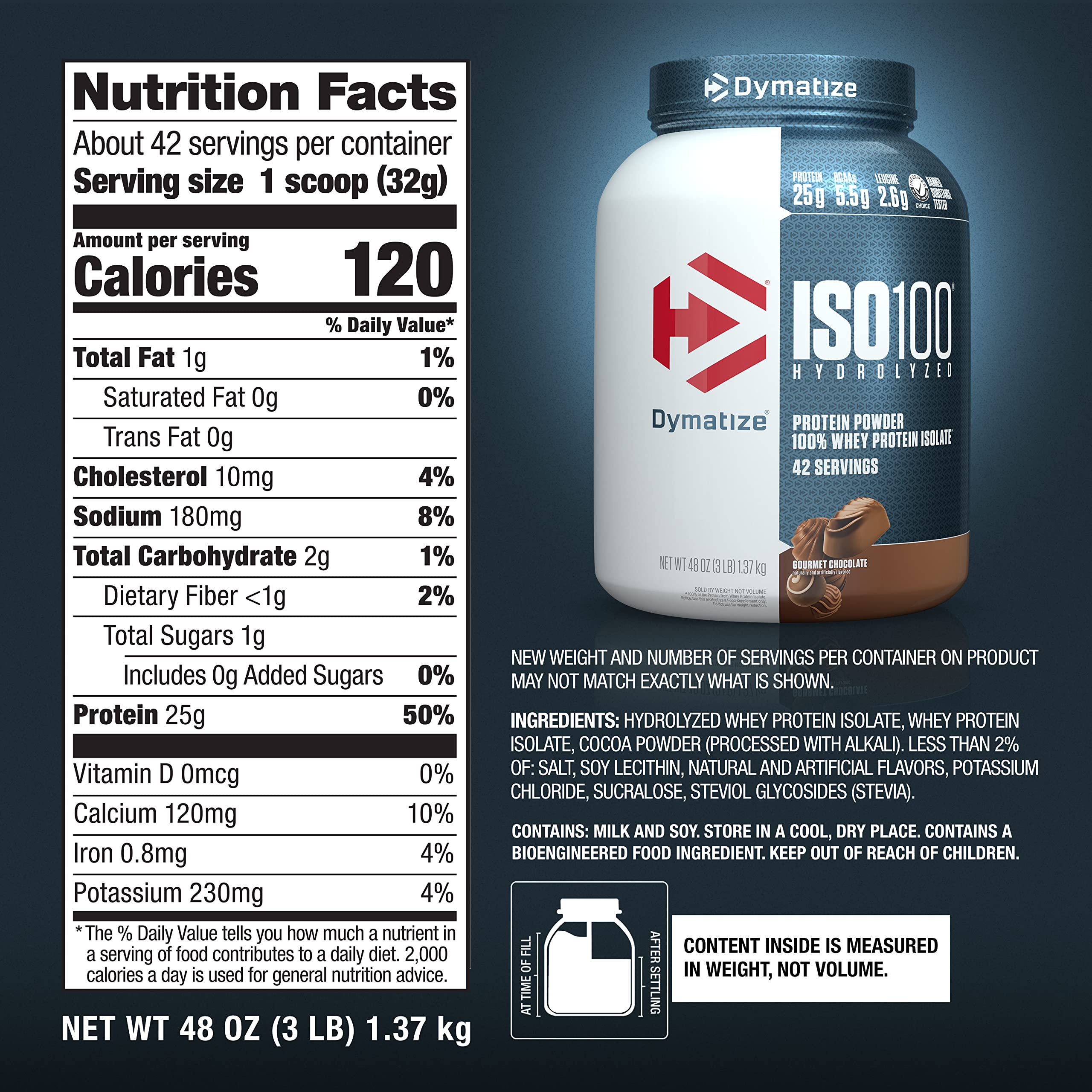 Dymatize ISO100 Hydrolyzed Protein Powder, 100% Whey Isolate Protein, 25g of Protein Dymatize uk supplements