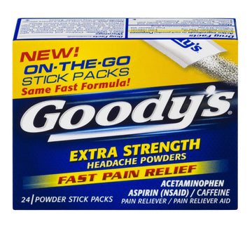 Goody's Extra Strength Powders | Fast Pain Relief | Aspirin & Caffeine | 24 Count Goody's uk supplements