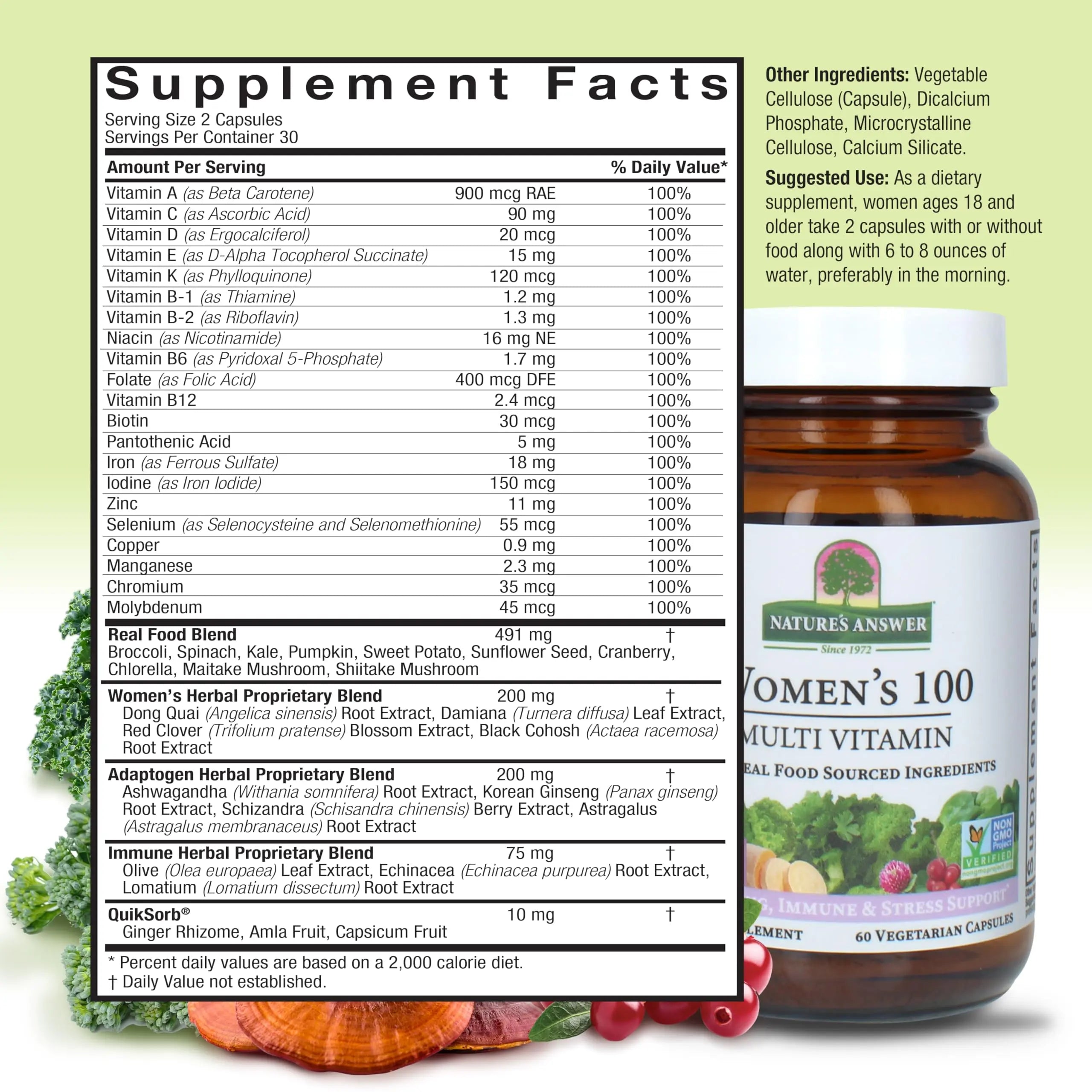 Nature's Answer Women's 100, Multivitamin, 60 Vegetarian Capsules Nature's Answer uk supplements