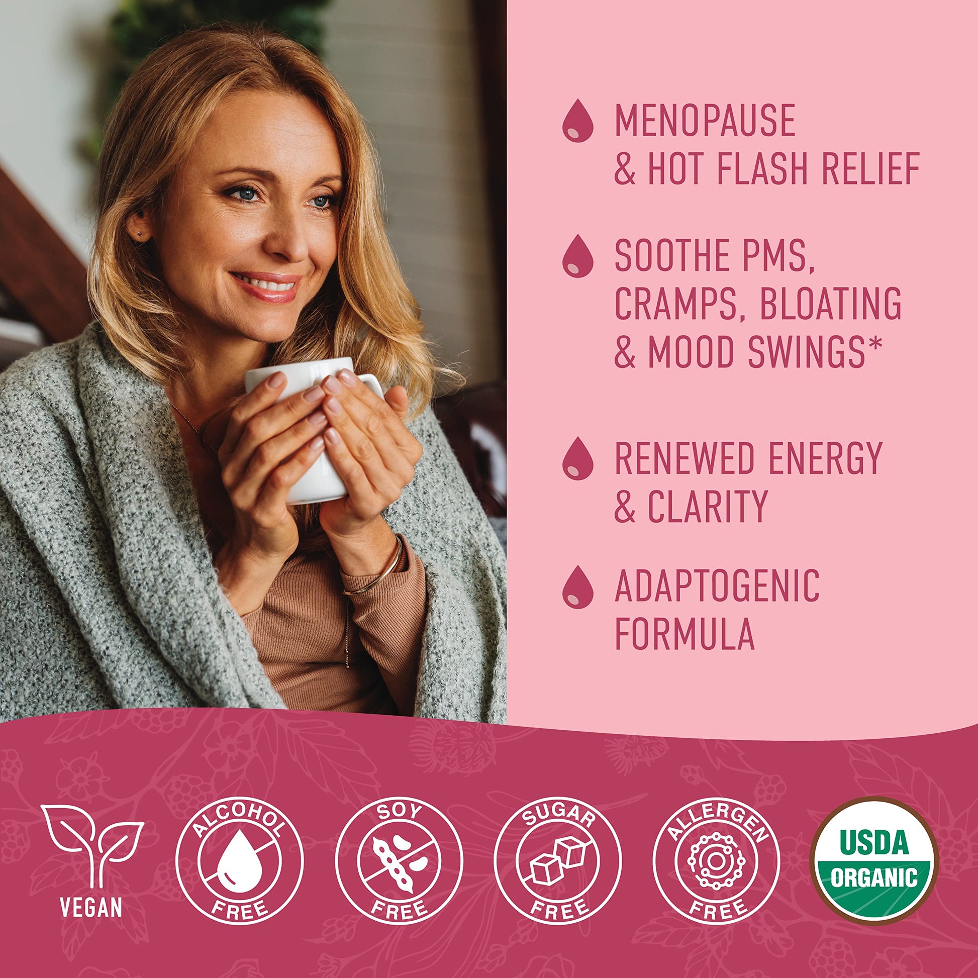 Hormone Balance Liquid Drops | With Stinging Nettle, Black Cohosh, Red Raspberry Leaf SMNutrition uk supplements