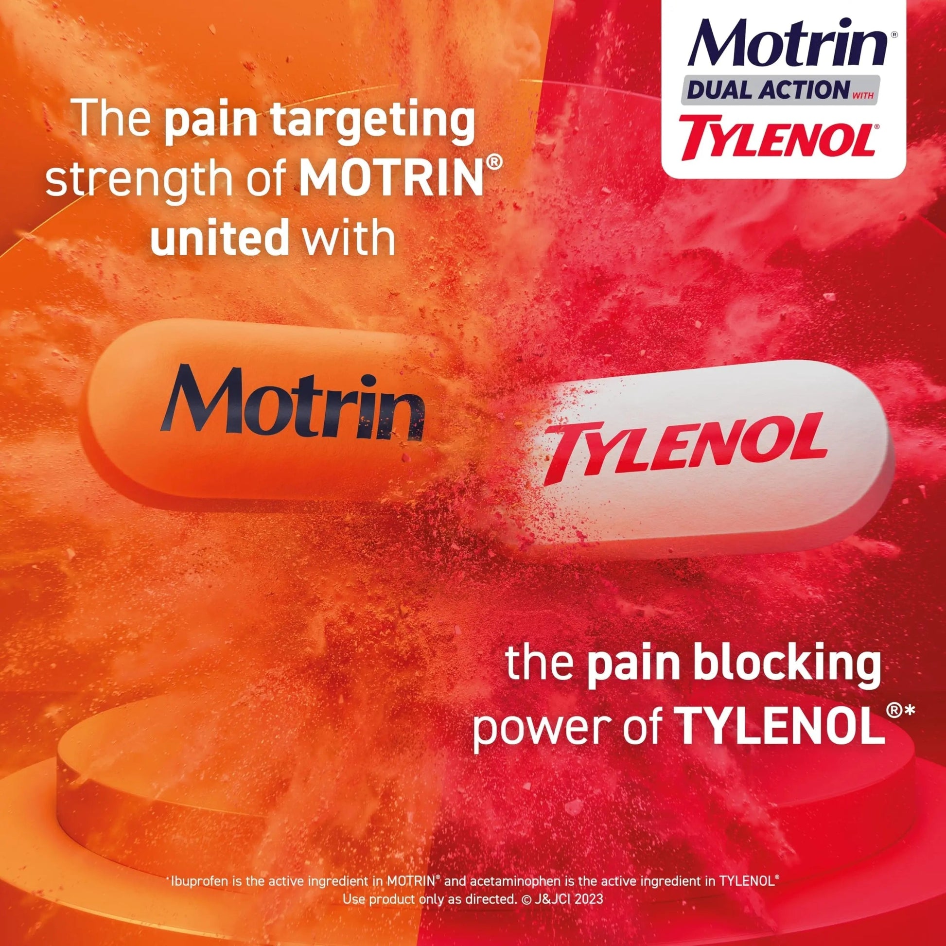 Motrin Dual Action with Tylenol, Ibuprofen & Acetaminophen Fast-Acting Dual Action Pain Reliever for Minor Aches & Pains, Ibuprofen (NSAID) 125 mg & Acetaminophen 250 mg, 120 ct Motrin uk supplements